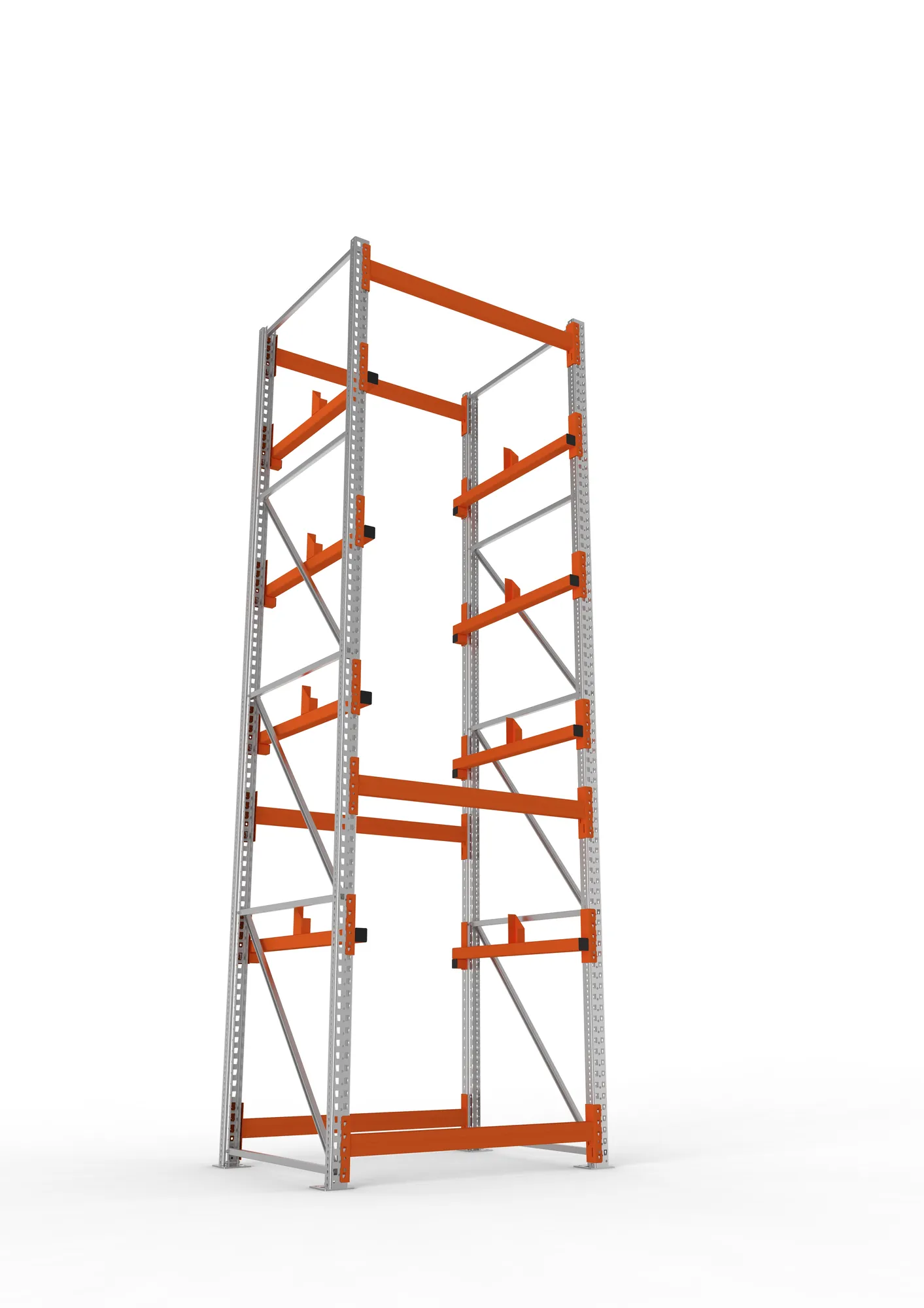 META MULTIPAL | Kabeltrommelregal | Grundregal | 4400 x 1300 x 1100 mm | Feldlast 5500 kg | 2 Ebenen | Typ 1 | verzinkt