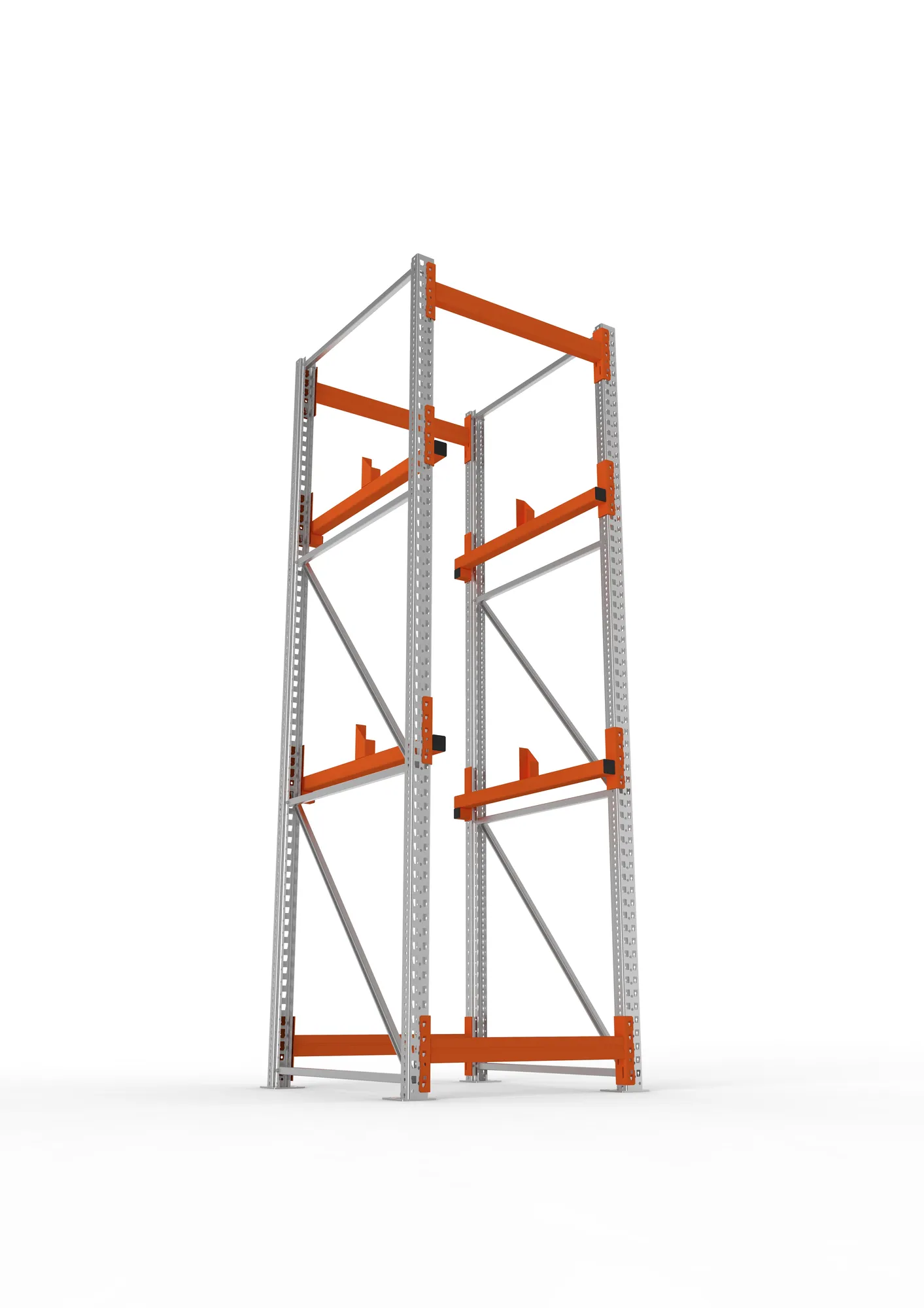 META MULTIPAL | Kabeltrommelregal | Grundregal | 3300 x 900 x 1100 mm | Feldlast 4000 kg | 2 Ebenen | Typ 1 | verzinkt