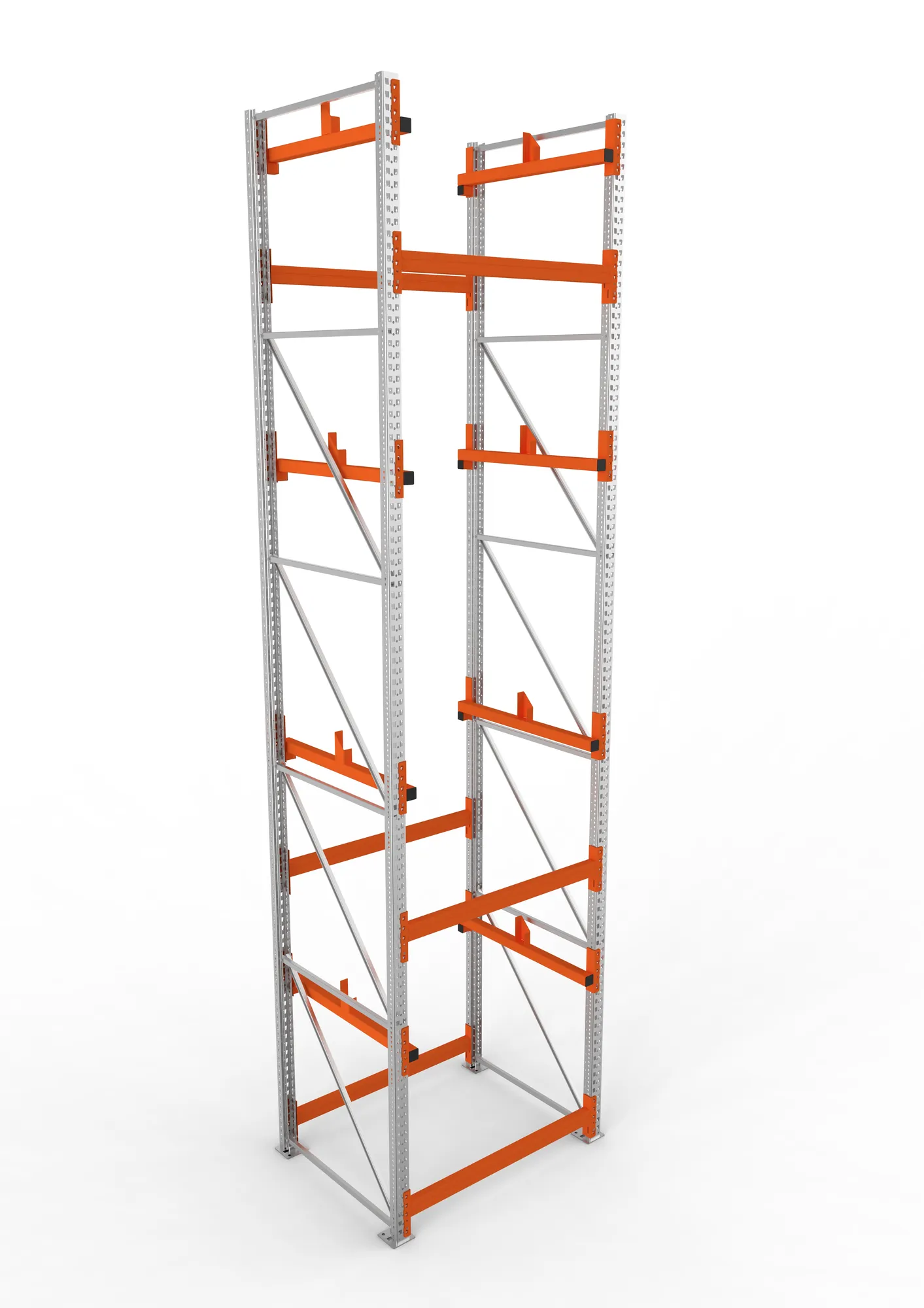 META MULTIPAL | Kabeltrommelregal | Grundregal | 5500 x 1300 x 1100 mm | Feldlast 5500 kg | 2 Ebenen | Typ 1 | verzinkt
