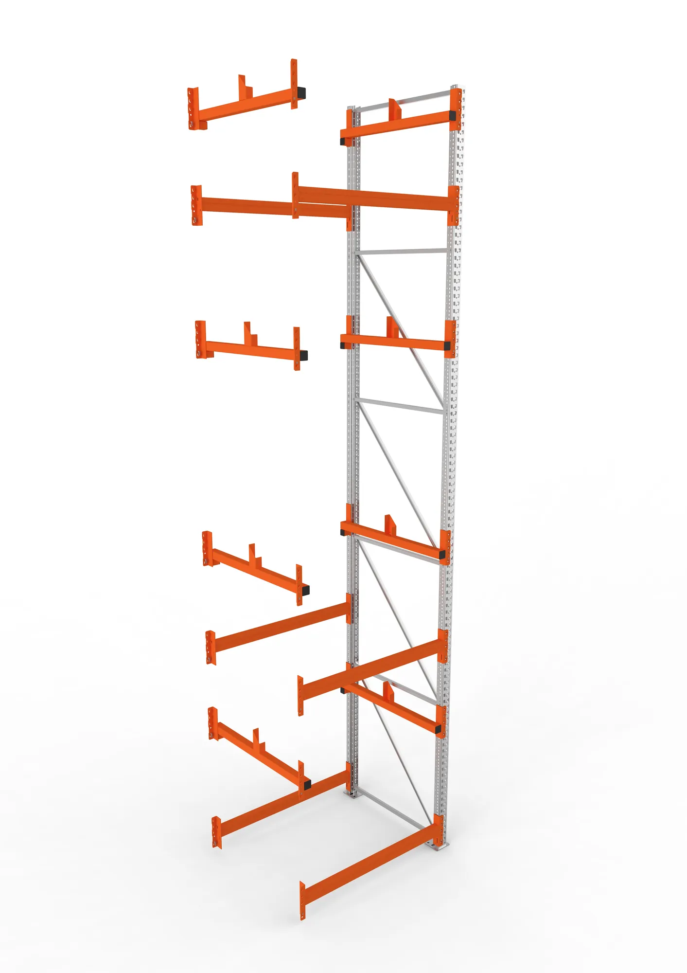 META MULTIPAL | Kabeltrommelregal | Anbauregal | 5500 x 1300 x 1100 mm | Feldlast 5500 kg | 2 Ebenen | Typ 1 | verzinkt