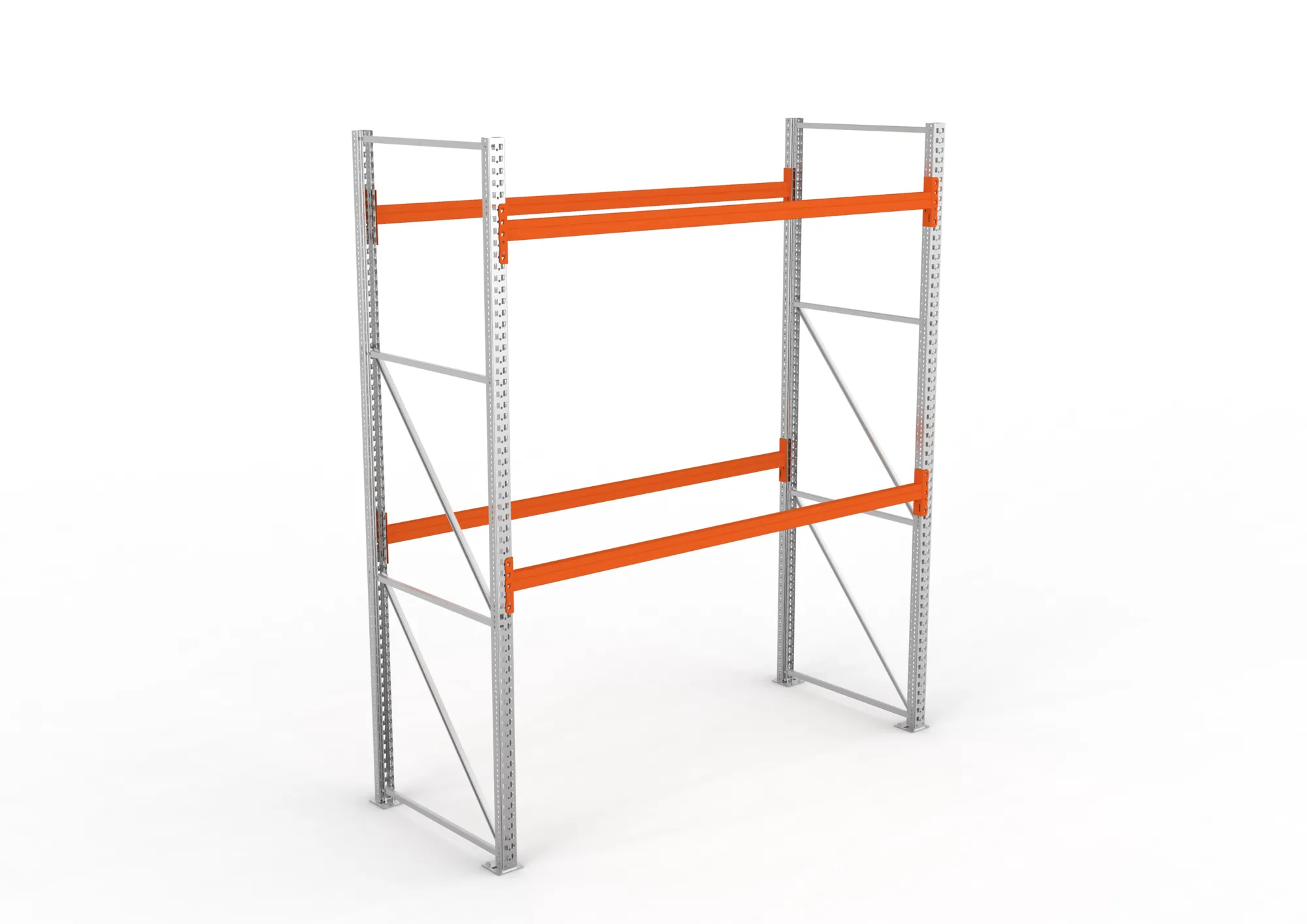 META MULTIPAL | Palettenregal | Grundregal | 3300 x 2700 x 1100 mm | Fachlast 480 kg | 3 Ebenen | 9 Paletten | verzinkt