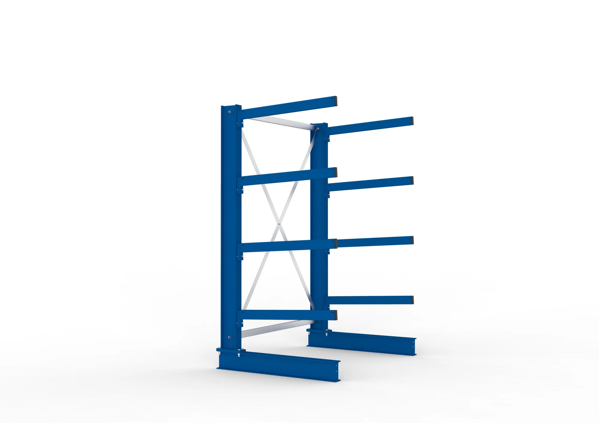 META MULTISTRONG M | Kragarmregal | Grundregal | 2000 x 1300 x 800 mm | Armlast 250 kg | einseitig | 4+1 Ebenen