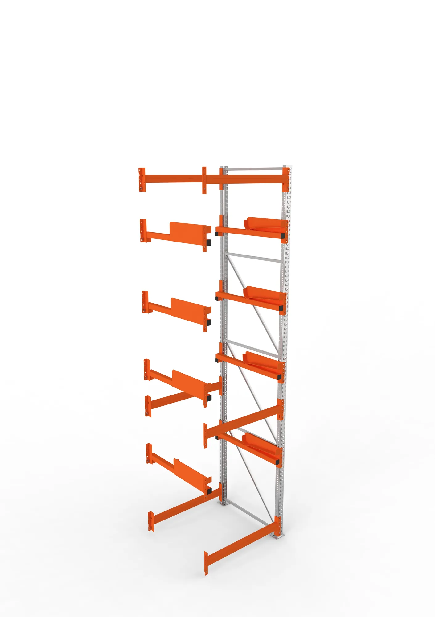 META MULTIPAL | Kabeltrommelregal | Anbauregal | 4400 x 1100 x 1100 mm | Feldlast 5500 kg | 4 Ebenen | Typ 2 | verzinkt
