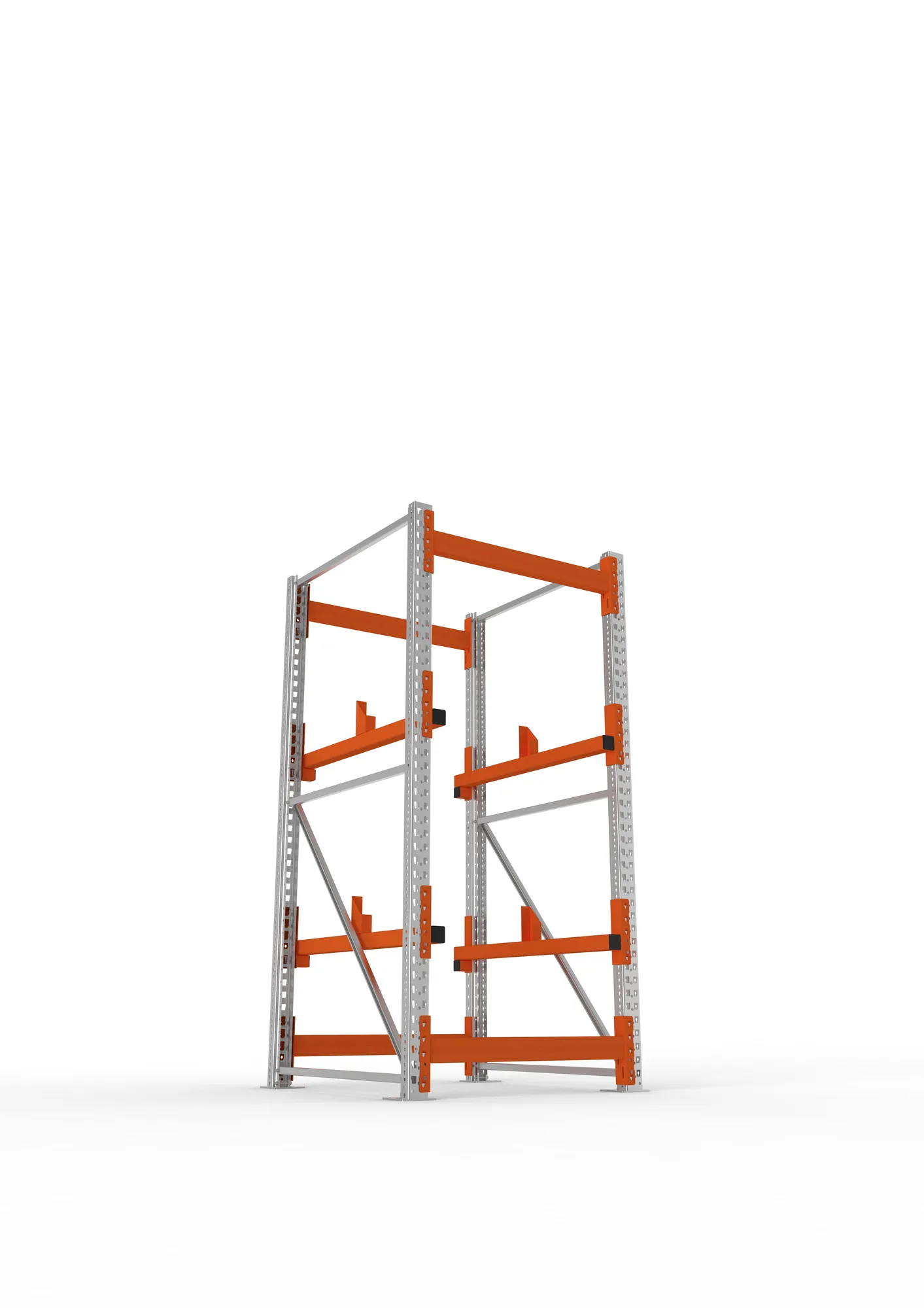 META MULTIPAL | Kabeltrommelregal | Grundregal | 2200 x 900 x 1100 mm | Feldlast 4000 kg | 2 Ebenen | Typ 1 | verzinkt