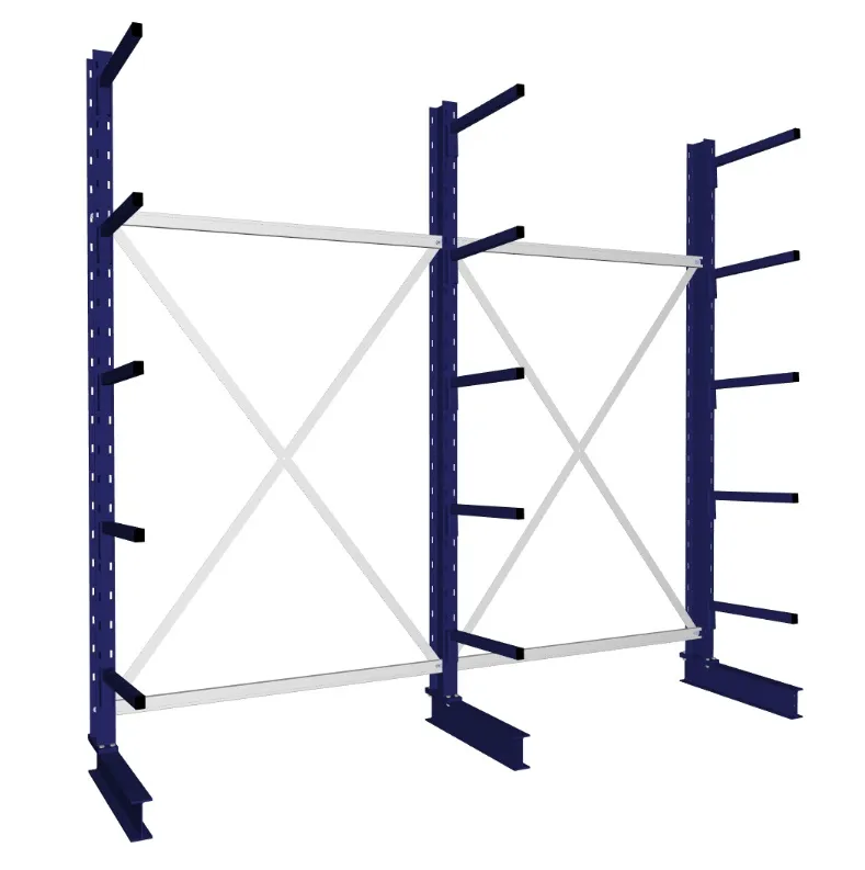 META MULTISTRONG L | Kragarmregal | 2 Felder | 2500 x 2600 x 500 mm | Armlast 175 kg | einseitig | 5+1 Ebenen