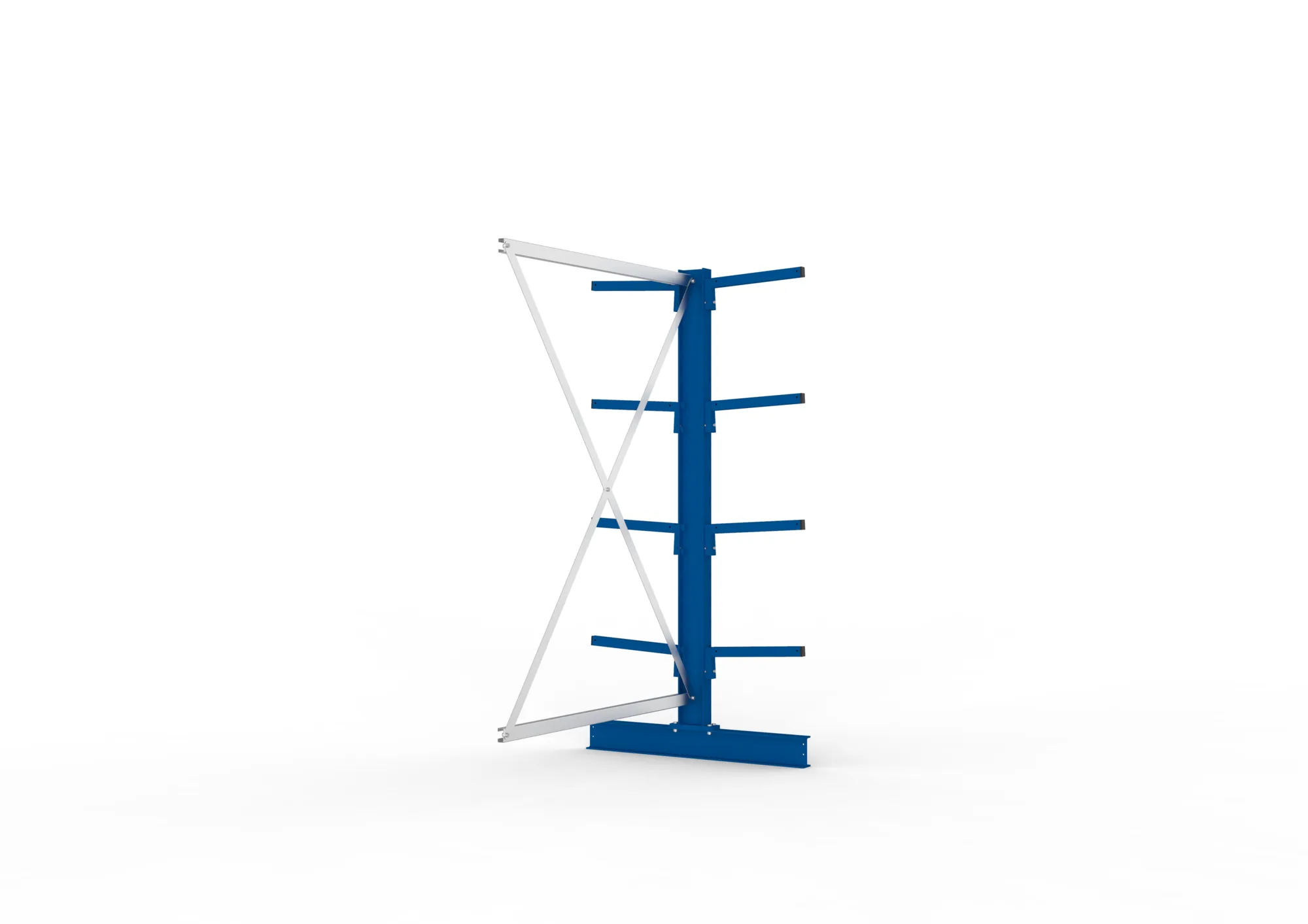 META MULTISTRONG L | Kragarmregal | Anbauregal | 2000 x 1300 x 400 mm | Armlast 220 kg | doppelseitig | 4+1 Ebenen