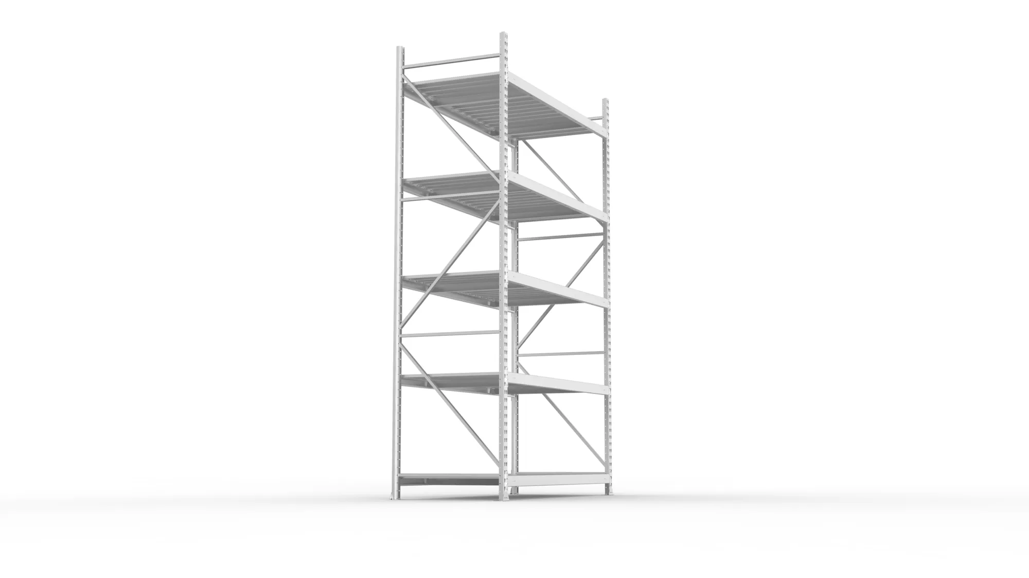 META MINI-RACK Weitspannregal | Grundregal | 3000 x 1800 x 800 mm | Fachlast 600 kg | Stahlpaneelböden | 5 Ebenen