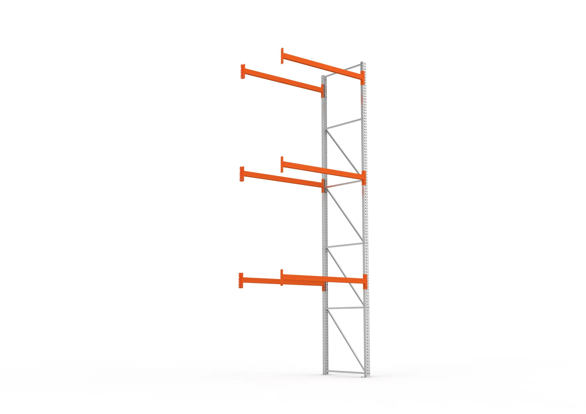 META MULTIPAL | Palettenregal | Anbauregal | 5500 x 1825 x 1100 mm | Fachlast 1080 kg | 4 Ebenen | 8 Paletten | verzinkt
