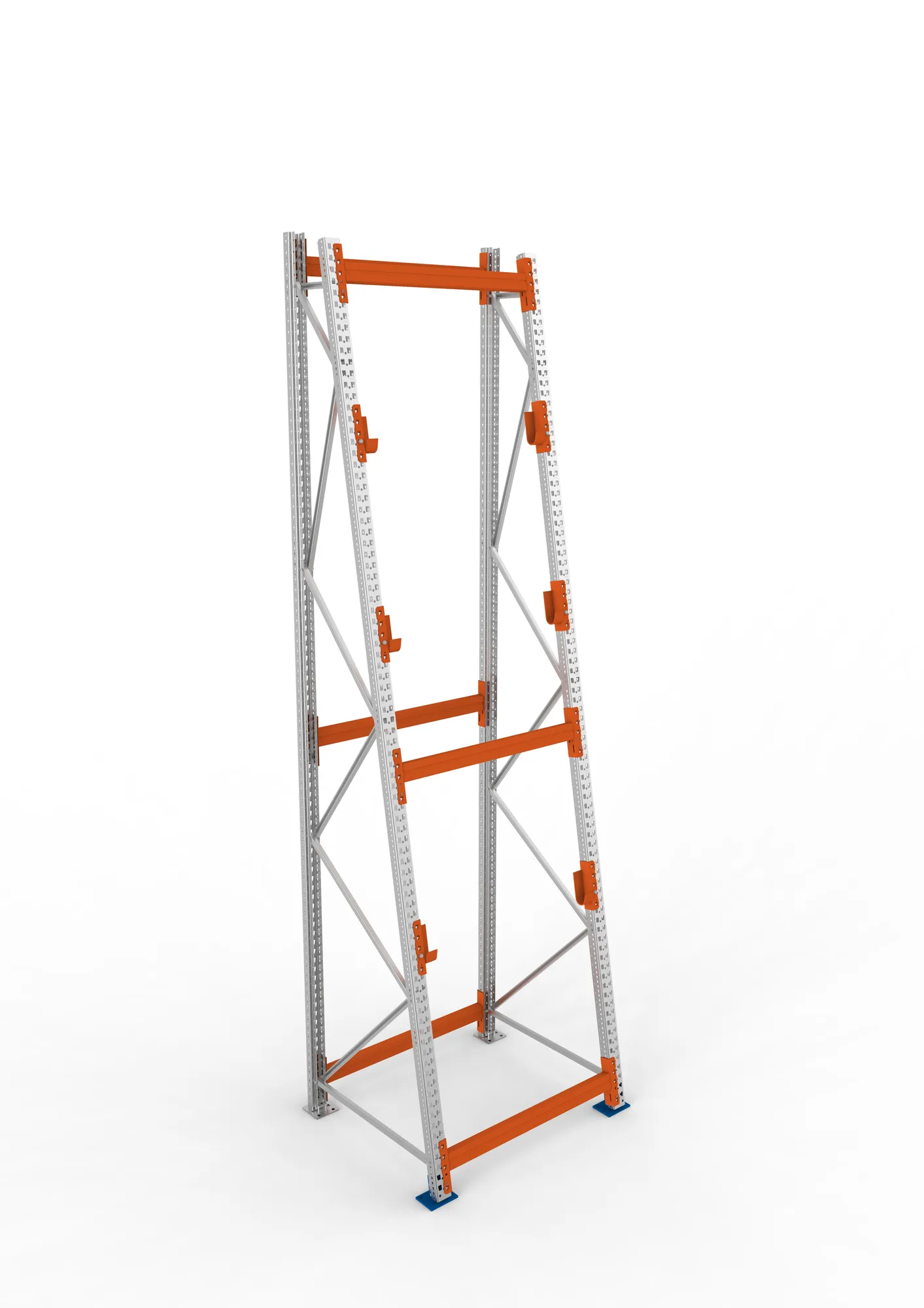 META MULTIPAL | Kabeltrommelregal | Grundregal | 4400 x 1100 x 1100 mm | Feldlast 2250 kg | 3 Ebenen | Typ 3/A-Ständer | verzinkt