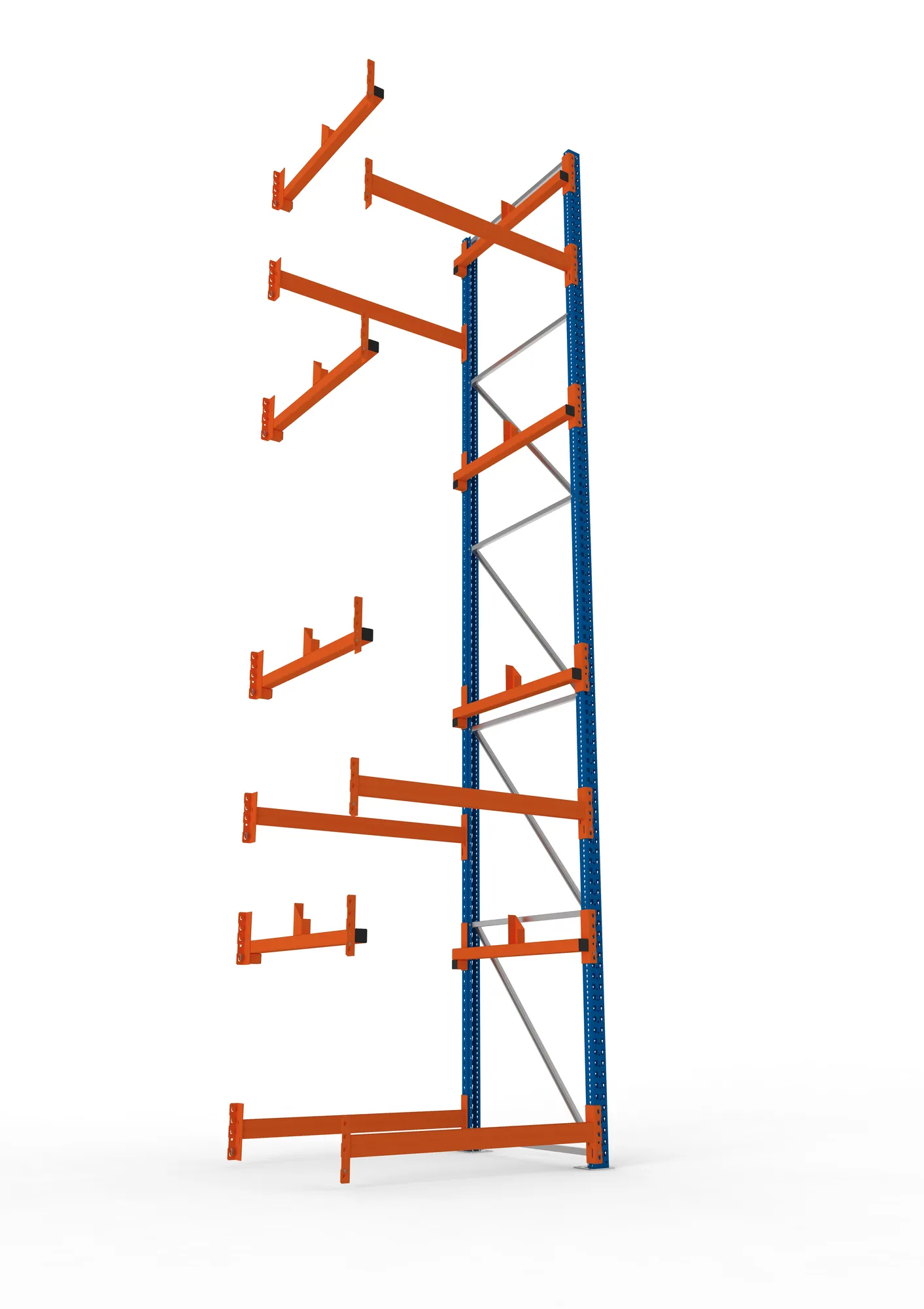 META MULTIPAL | Kabeltrommelregal | Anbauregal | 5500 x 1300 x 1100 mm | Feldlast 5500 kg | 2 Ebenen | Typ 1 | RAL 5010