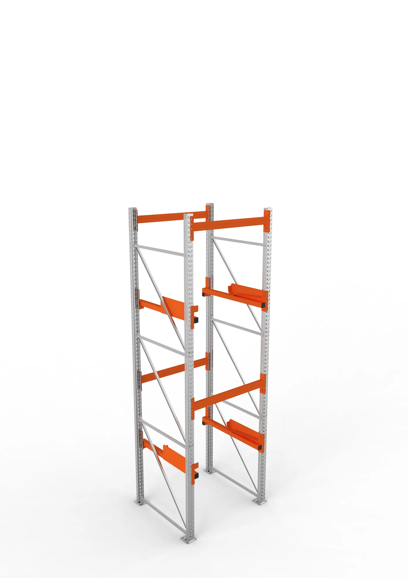 META MULTIPAL | Kabeltrommelregal | Grundregal | 3800 x 1100 x 1100 mm | Feldlast 4000 kg | 2 Ebenen | Typ 2 | verzinkt