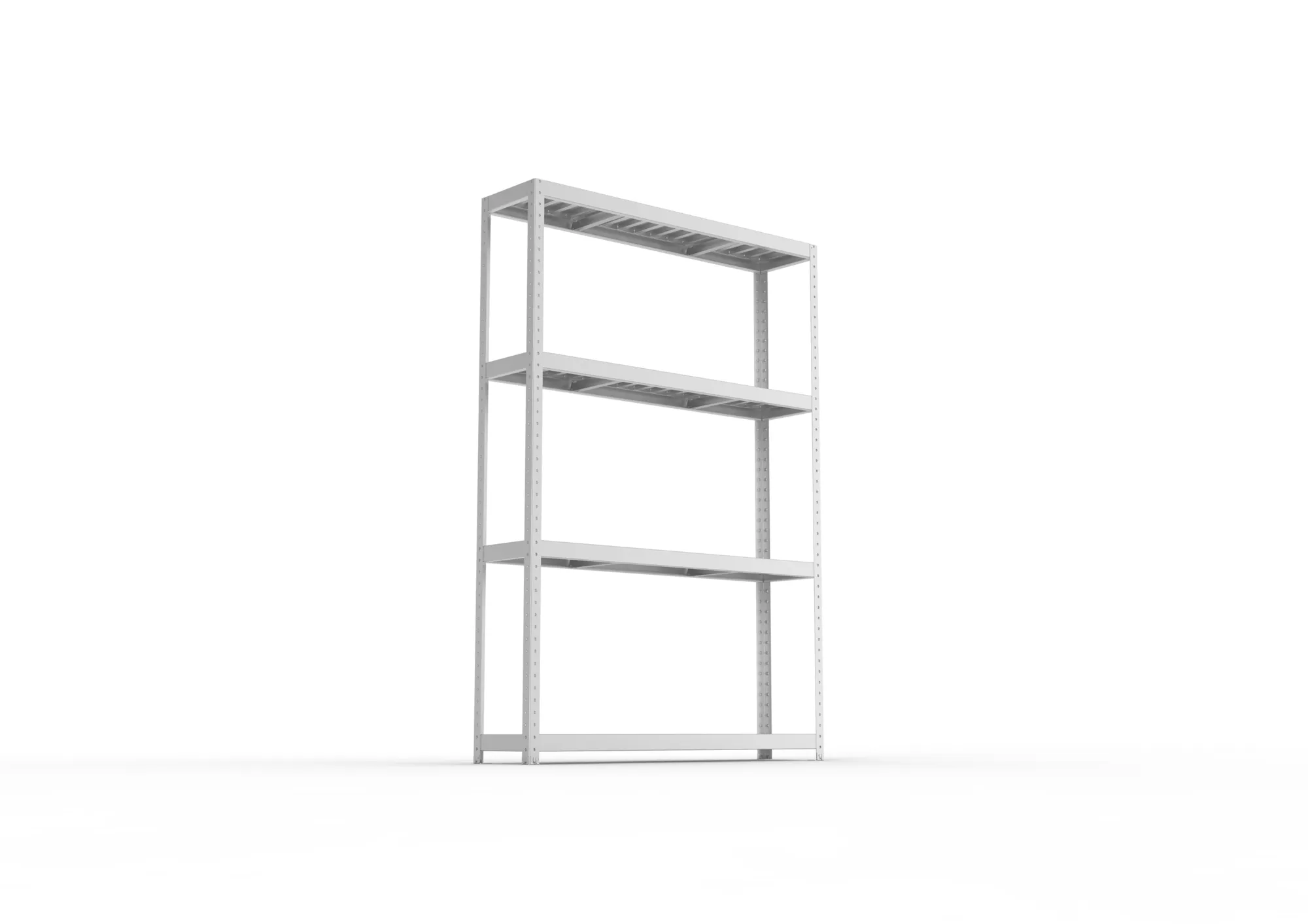 META SPEED-RACK Weitspannregal | Komplettregal | 2470 x 1700 x 400 mm | Fachlast 500 kg | Stahlpaneelböden | 4 Ebenen