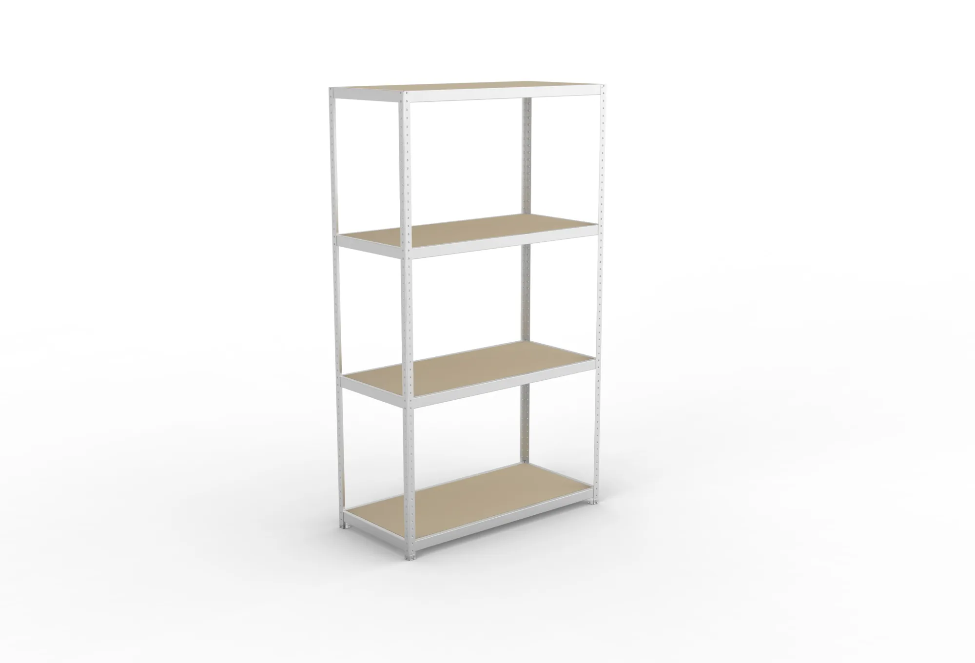 META SPEED-RACK Weitspannregal | Komplettregal | 2970 x 1700 x 800 mm | Fachlast 500 kg | Spanplattenböden | 4 Ebenen