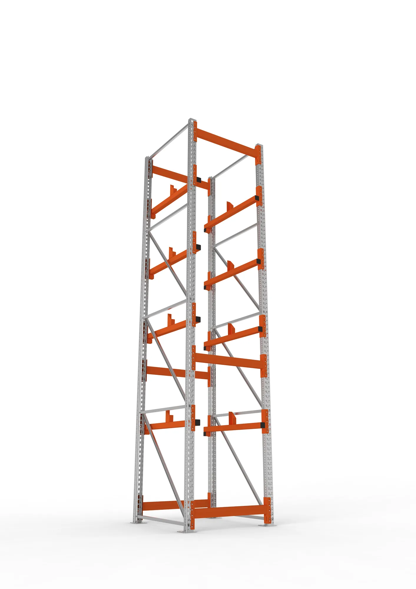 META MULTIPAL | Kabeltrommelregal | Grundregal | 4400 x 900 x 1100 mm | Feldlast 5500 kg | 2 Ebenen | Typ 1 | verzinkt
