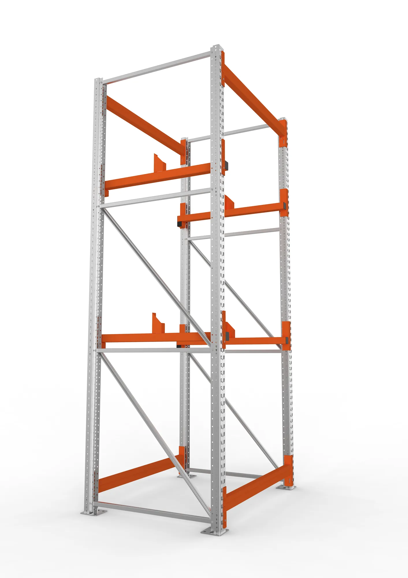 META MULTIPAL | Kabeltrommelregal | Grundregal | 3300 x 1300 x 1100 mm | Feldlast 4000 kg | 2 Ebenen | Typ 1 | verzinkt