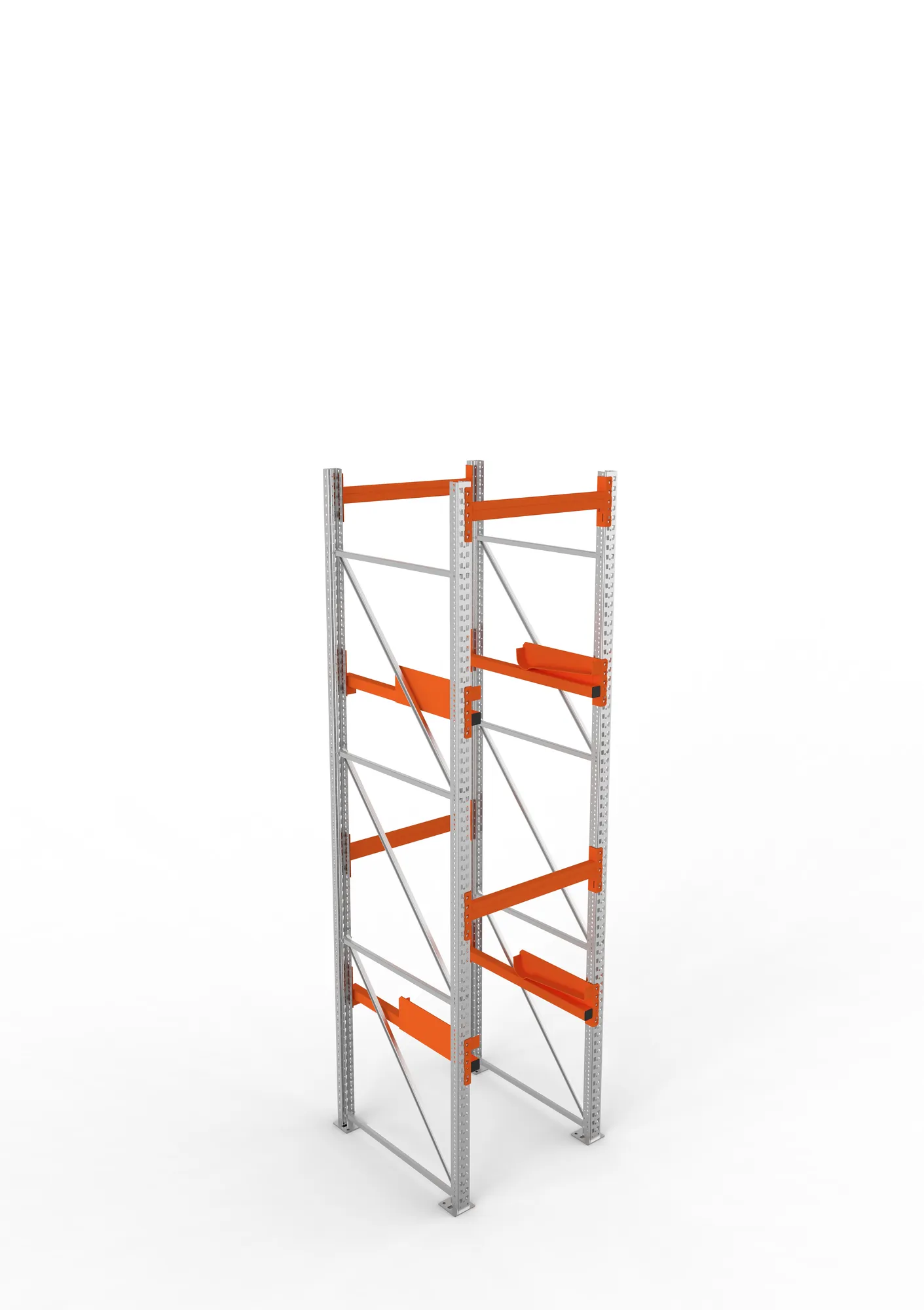 META MULTIPAL | Kabeltrommelregal | Grundregal | 3800 x 900 x 1100 mm | Feldlast 4000 kg | 2 Ebenen | Typ 2 | RAL 5010