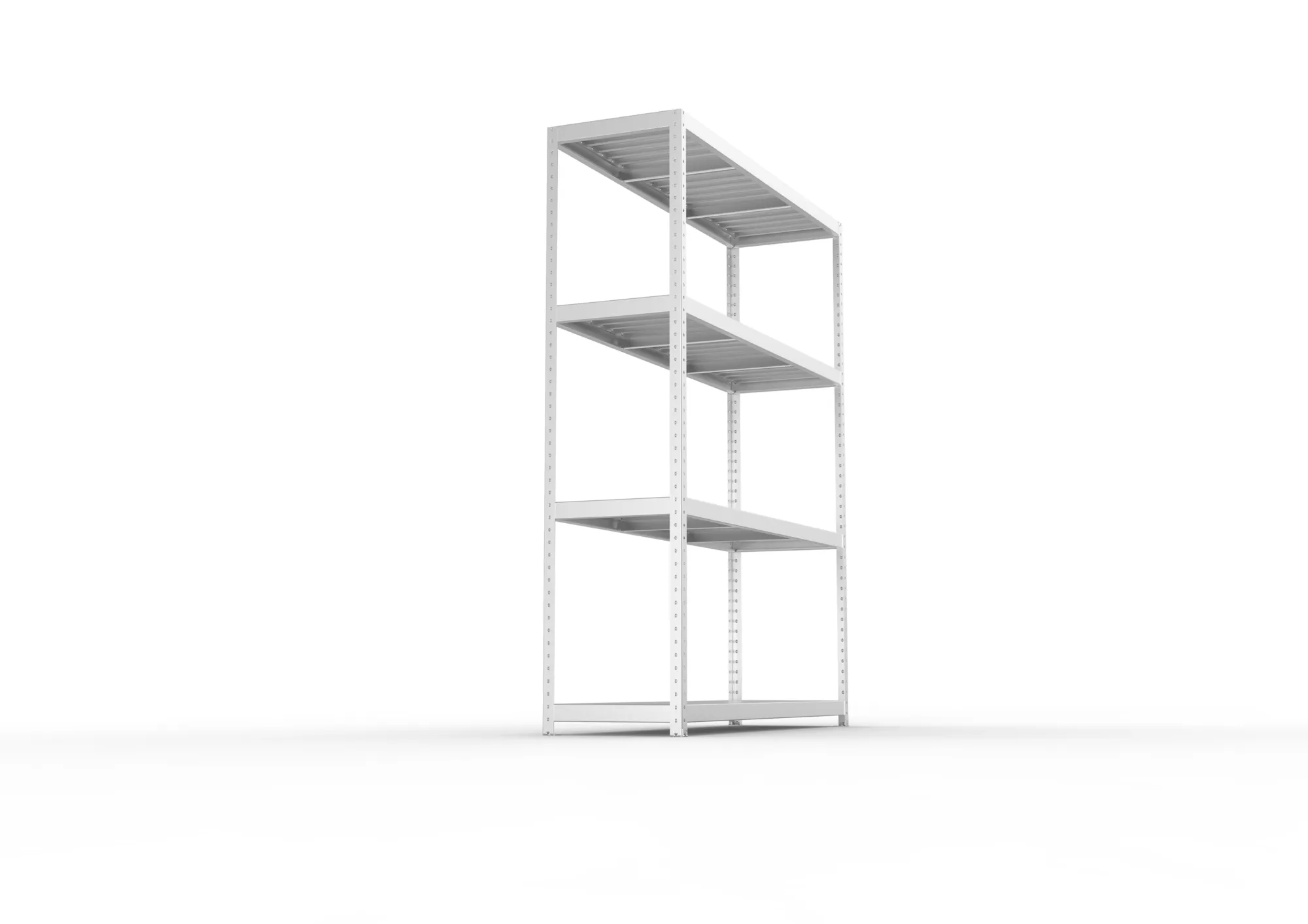 META SPEED-RACK Weitspannregal | Komplettregal | 2470 x 2000 x 600 mm | Fachlast 500 kg | Stahlpaneelböden | 4 Ebenen