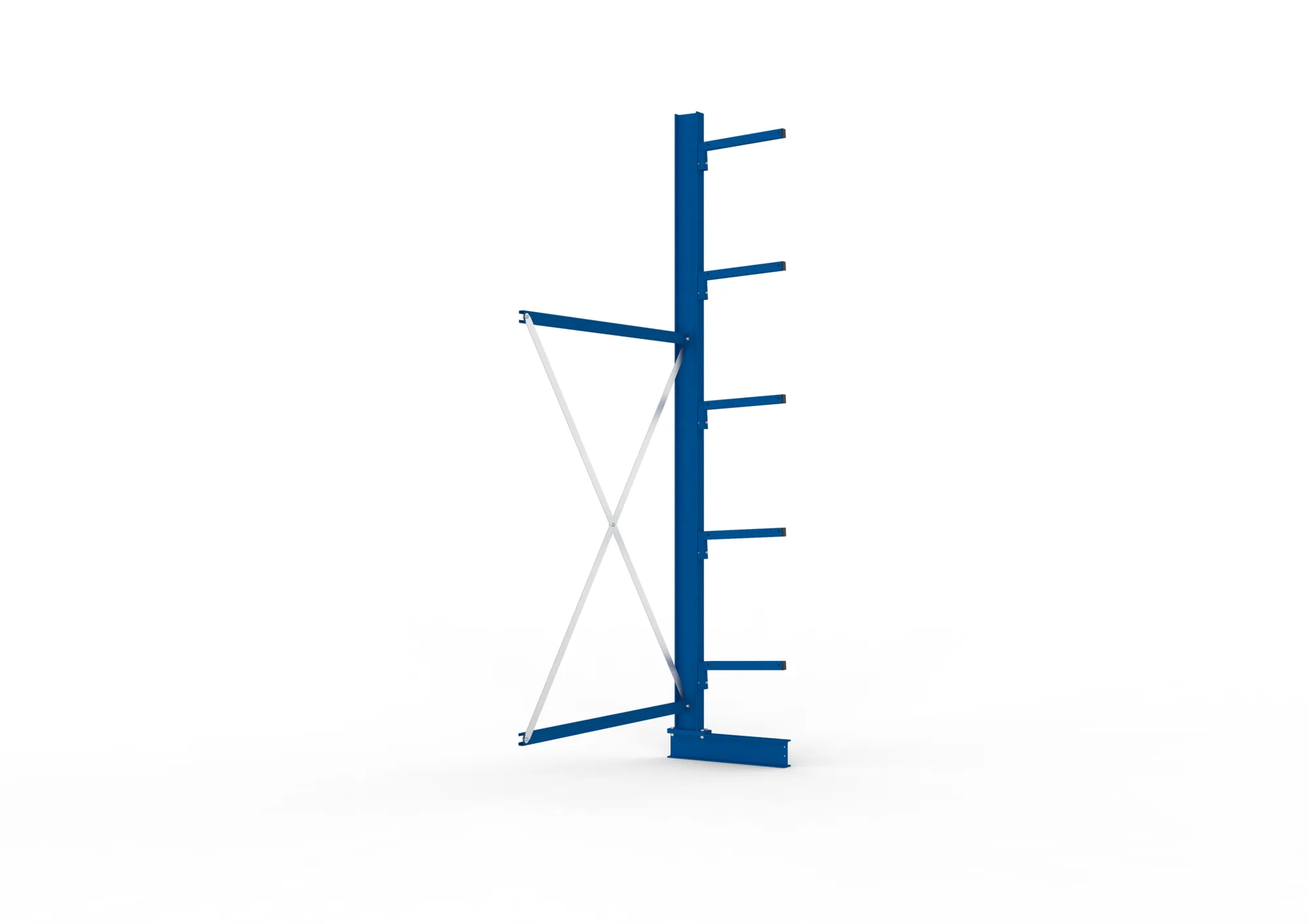 META MULTISTRONG L | Kragarmregal | Anbauregal | 3000 x 1300 x 400 mm | Armlast 220 kg | einseitig | 5+1 Ebenen
