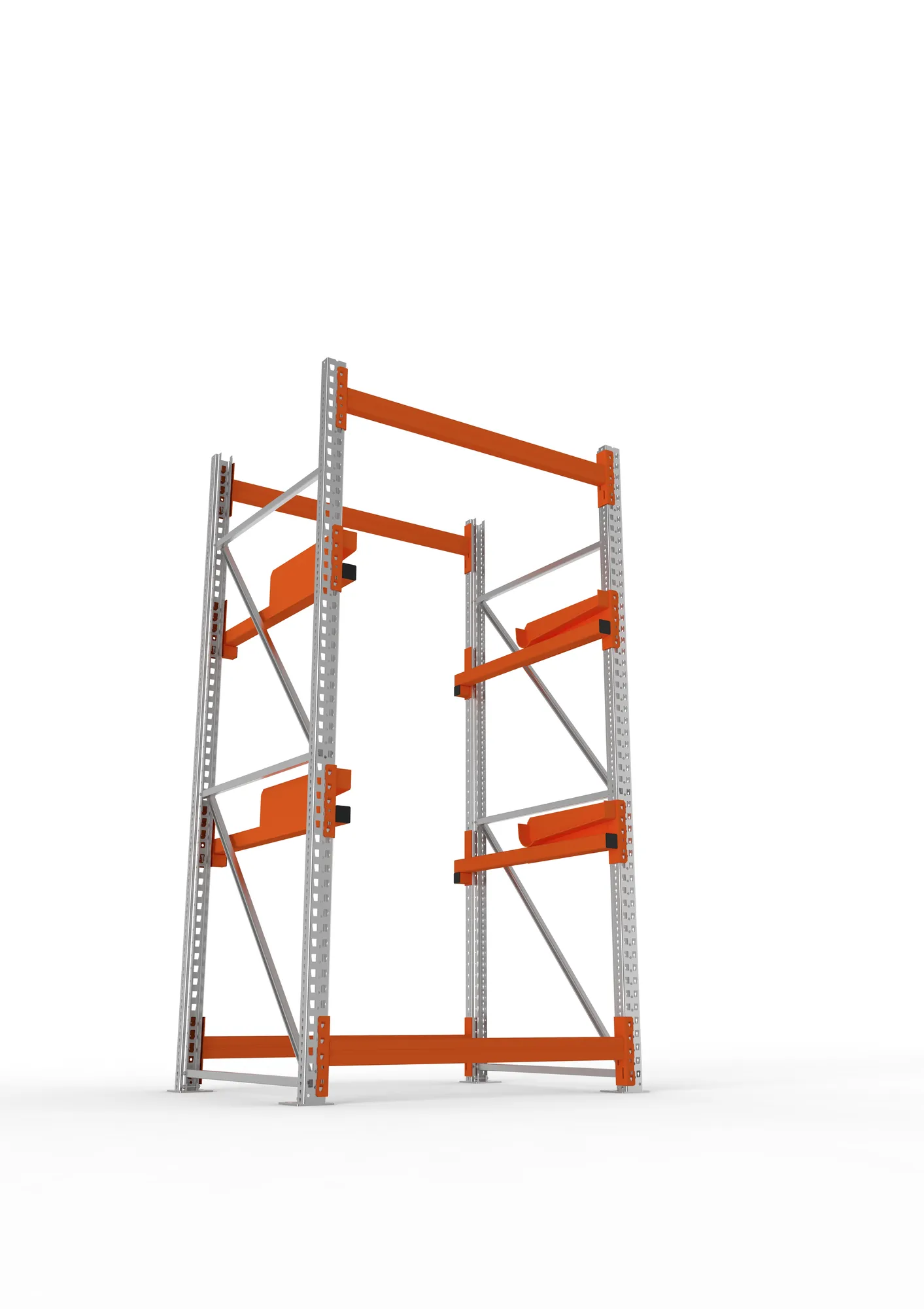 META MULTIPAL | Kabeltrommelregal | Grundregal | 2700 x 1300 x 1100 mm | Feldlast 4000 kg | 2 Ebenen | Typ 2 | verzinkt