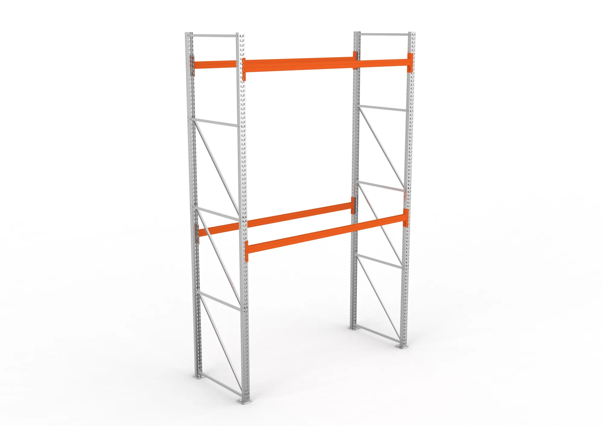 META MULTIPAL | Palettenregal | Grundregal | 4400 x 2700 x 1100 mm | Fachlast 470 kg | 3 Ebenen | 9 Paletten | verzinkt