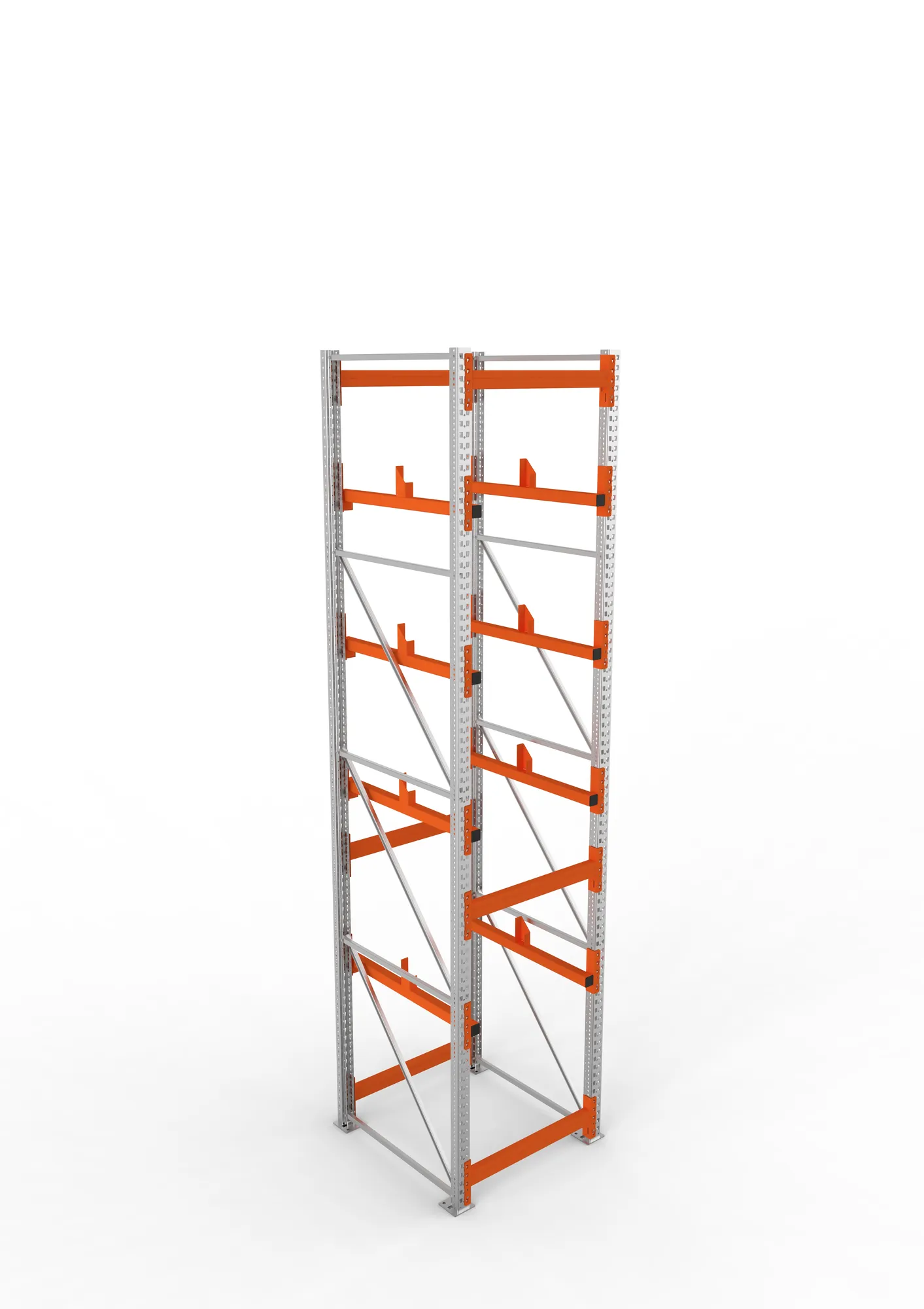 META MULTIPAL | Kabeltrommelregal | Grundregal | 4400 x 900 x 1100 mm | Feldlast 5500 kg | 2 Ebenen | Typ 1 | verzinkt