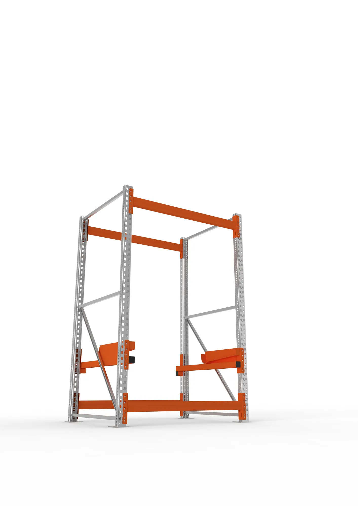 META MULTIPAL | Kabeltrommelregal | Grundregal | 2200 x 1300 x 1100 mm | Feldlast 4000 kg | 2 Ebenen | Typ 2 | verzinkt