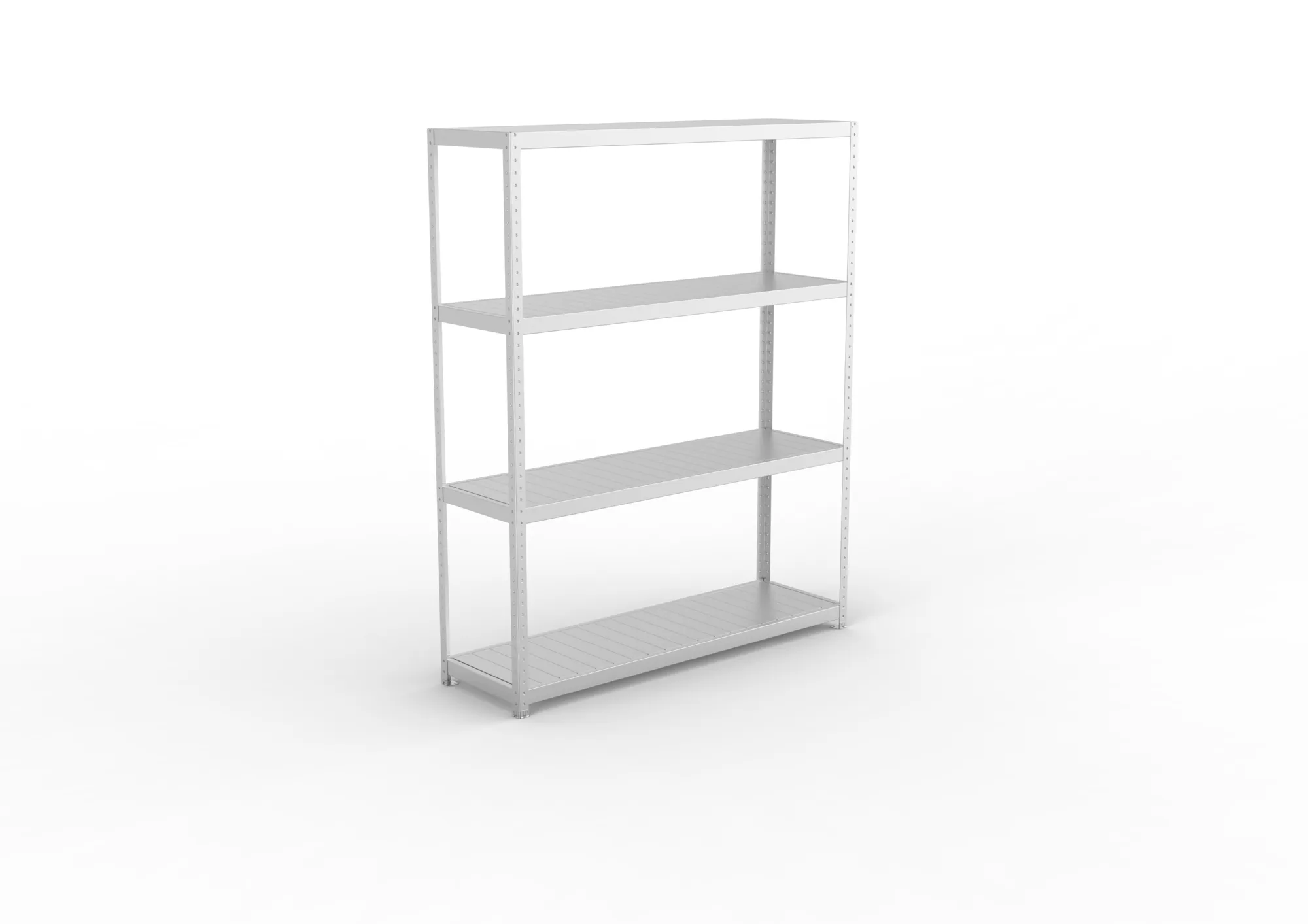 META SPEED-RACK Weitspannregal | Komplettregal | 2470 x 2000 x 600 mm | Fachlast 500 kg | Stahlpaneelböden | 4 Ebenen