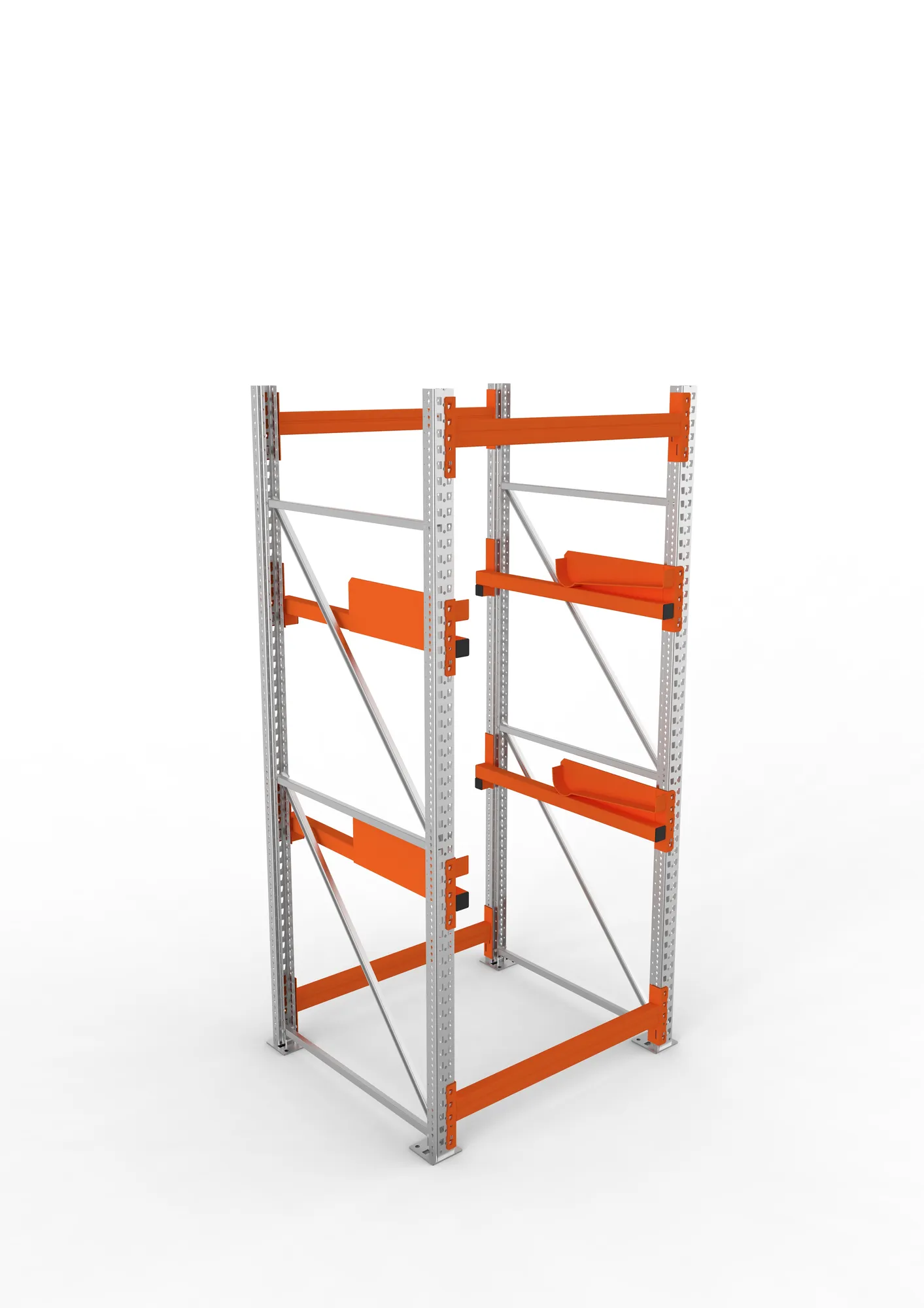 META MULTIPAL | Kabeltrommelregal | Grundregal | 2700 x 1100 x 1100 mm | Feldlast 4000 kg | 2 Ebenen | Typ 2 | verzinkt