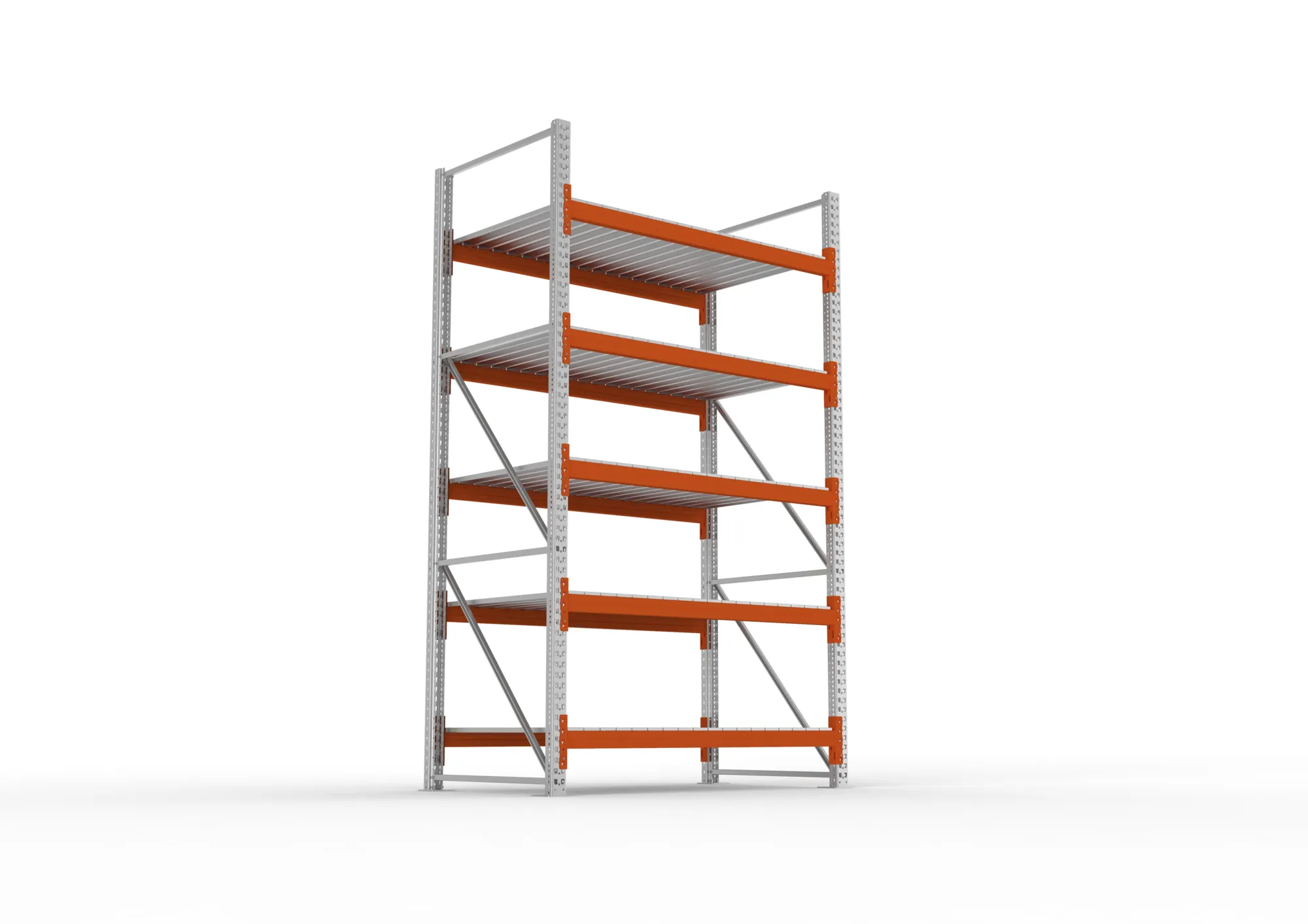 META MULTIPAL | Großfachregal | Grundregal | 3300 x 1825 x 1100 mm | Fachlast 1800 kg | 5 Ebenen | Stahlpaneele | verzinkt