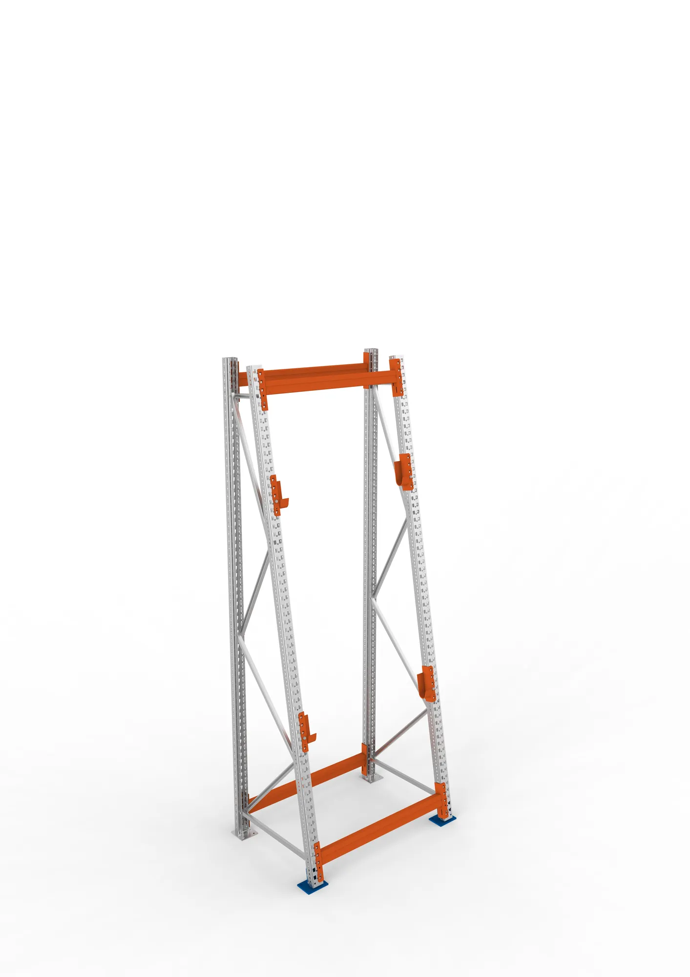 META MULTIPAL | Kabeltrommelregal | Grundregal | 3300 x 1100 x 900 mm | Feldlast 1500 kg | 2 Ebenen | Typ 3/A-Ständer | verzinkt