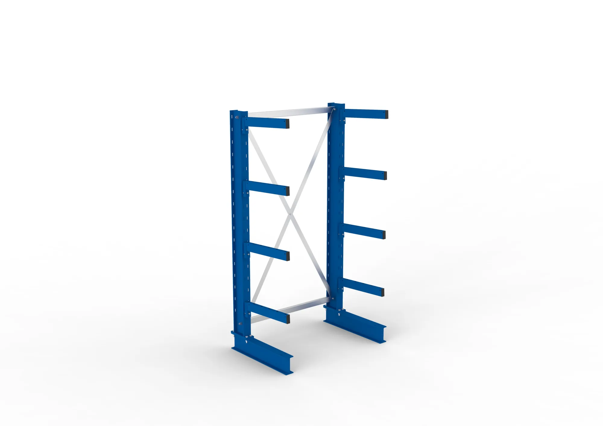 META MULTISTRONG M | Kragarmregal | Grundregal | 2000 x 1000 x 500 mm | Armlast 430 kg | einseitig | 4+1 Ebenen