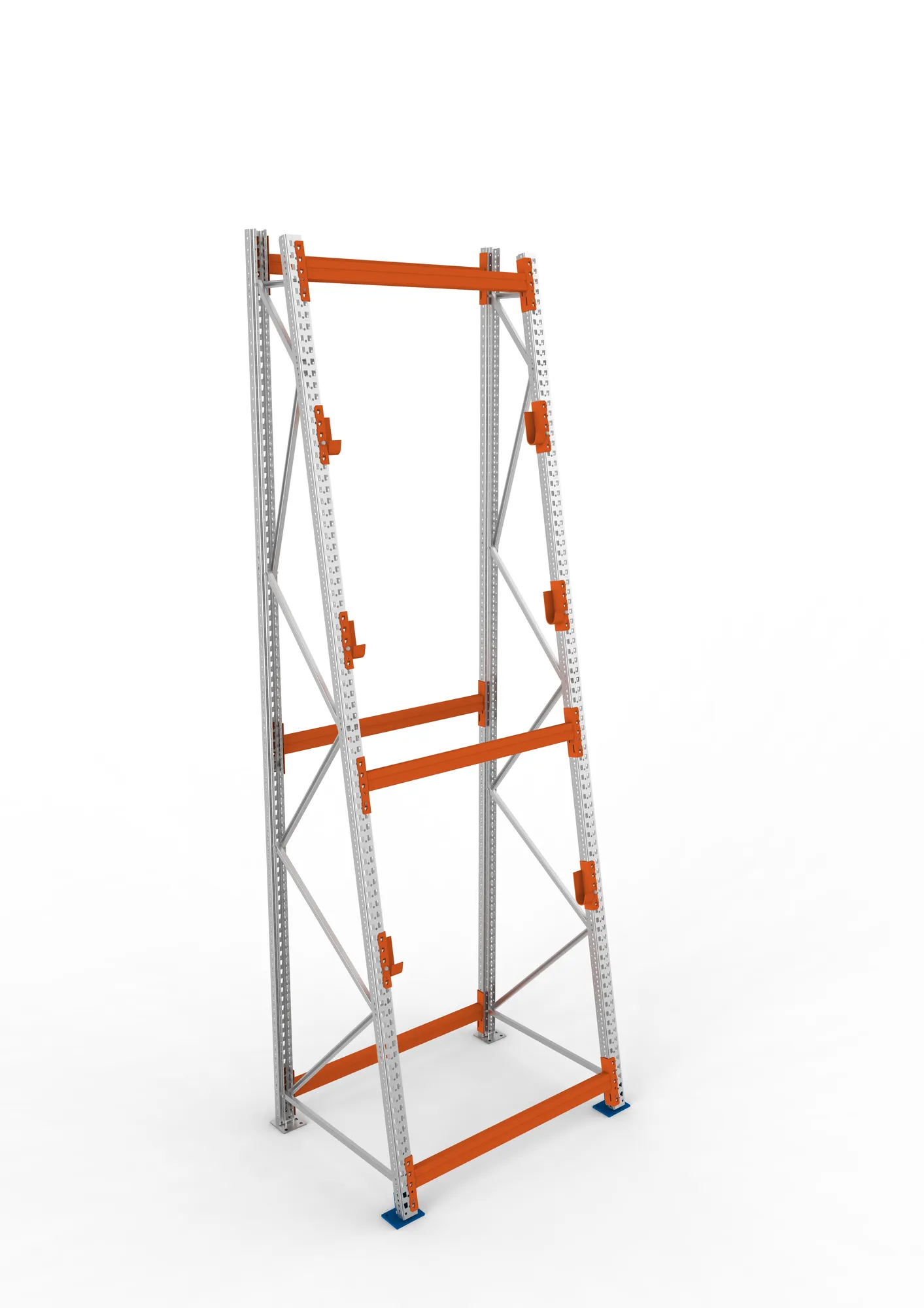 META MULTIPAL | Kabeltrommelregal | Grundregal | 4400 x 1300 x 1100 mm | Feldlast 2250 kg | 3 Ebenen | Typ 3/A-Ständer | verzinkt
