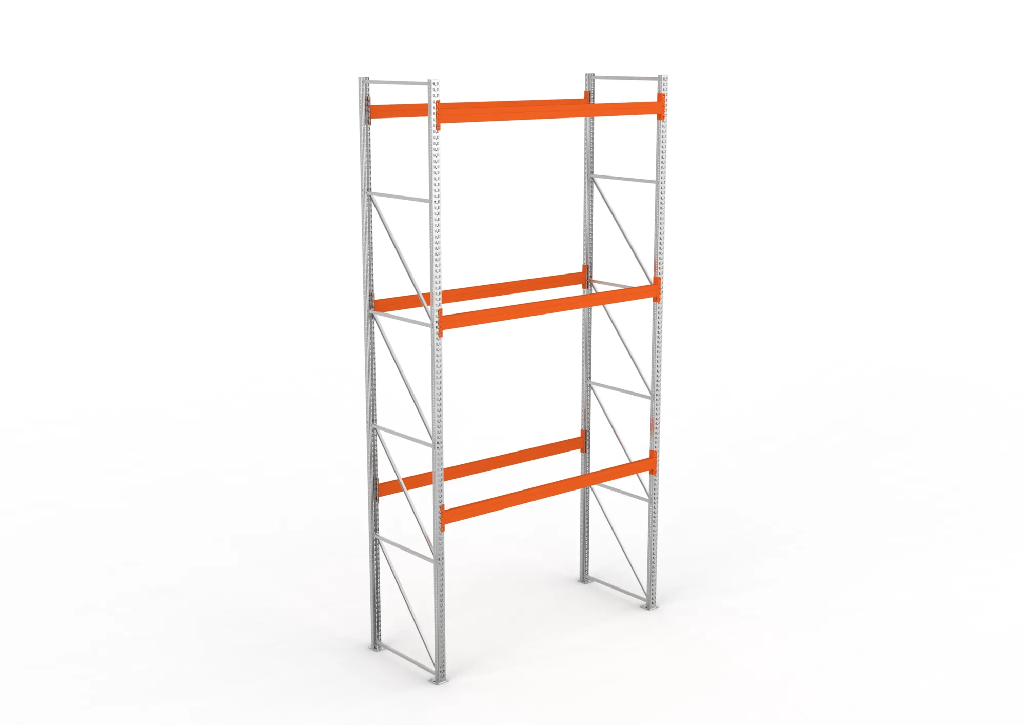 META MULTIPAL | Palettenregal | Grundregal | 5500 x 2700 x 1100 mm | Fachlast 900 kg | 4 Ebenen | 12 Paletten | verzinkt