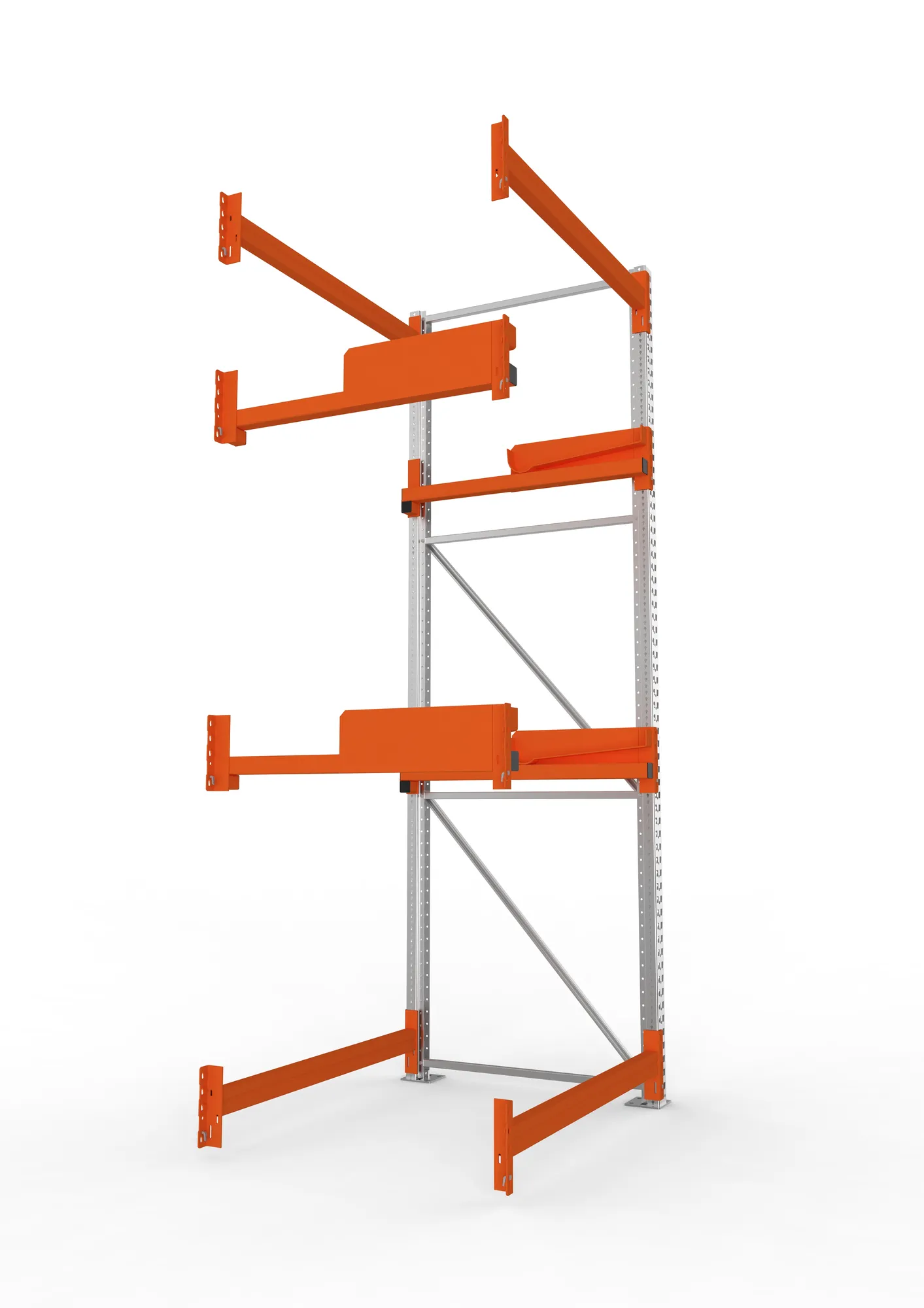 META MULTIPAL | Kabeltrommelregal | Anbauregal | 3300 x 1300 x 1100 mm | Feldlast 4000 kg | 2 Ebenen | Typ 2 | verzinkt
