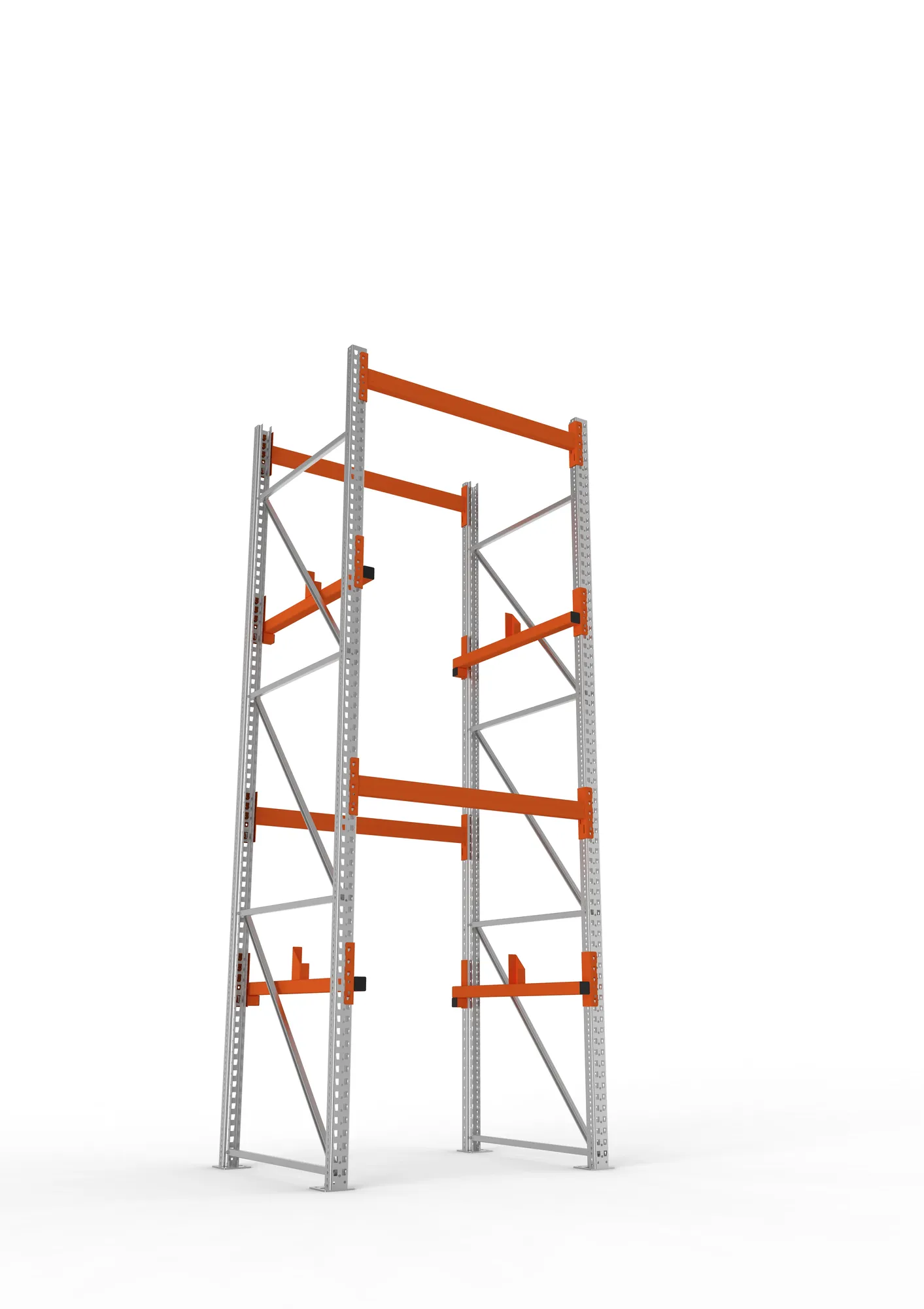 META MULTIPAL | Kabeltrommelregal | Grundregal | 3800 x 1300 x 1100 mm | Feldlast 4000 kg | 2 Ebenen | Typ 1 | verzinkt