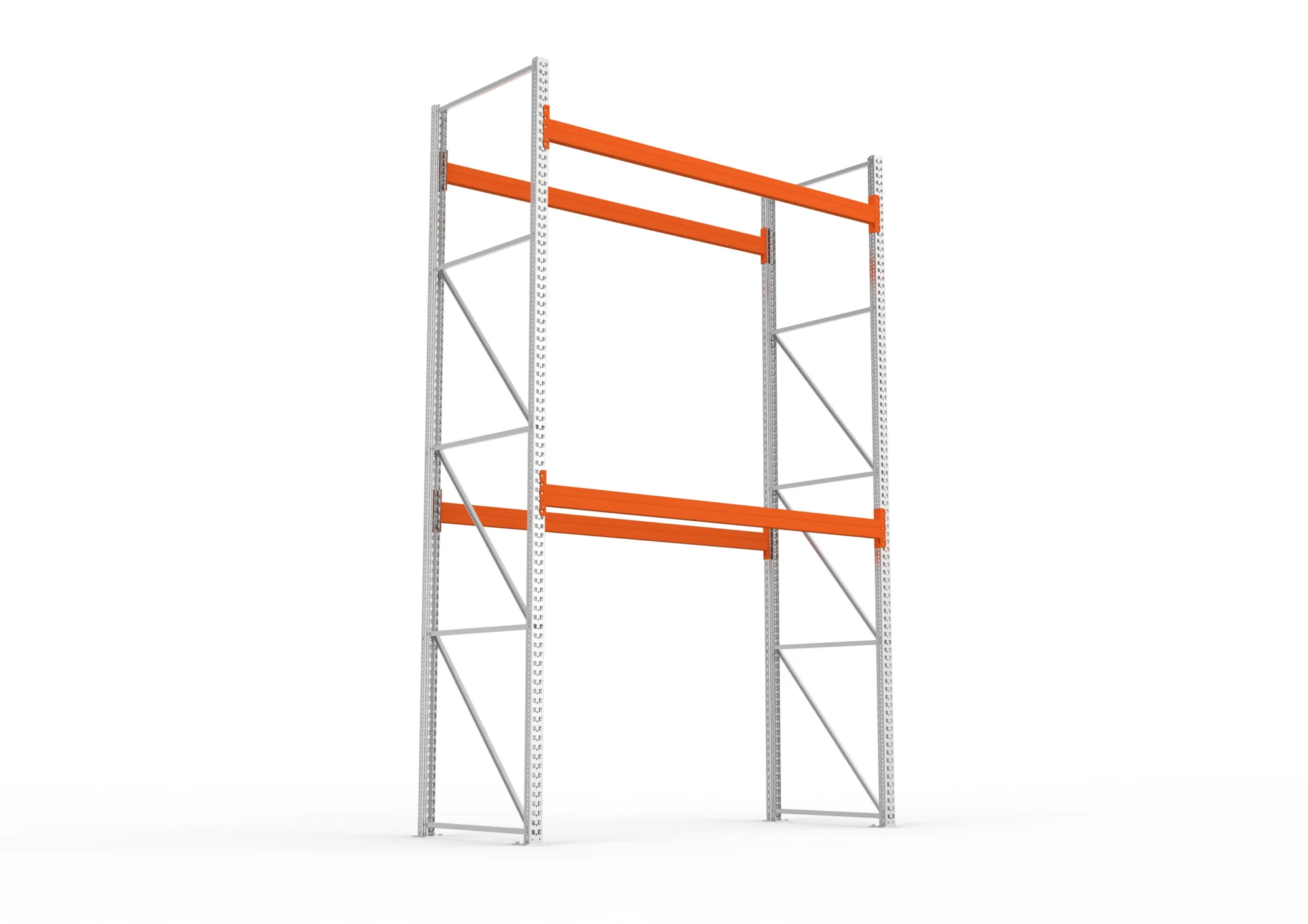 META MULTIPAL | Palettenregal | Grundregal | 4400 x 2700 x 1100 mm | Fachlast 960 kg | 3 Ebenen | 9 Paletten | verzinkt