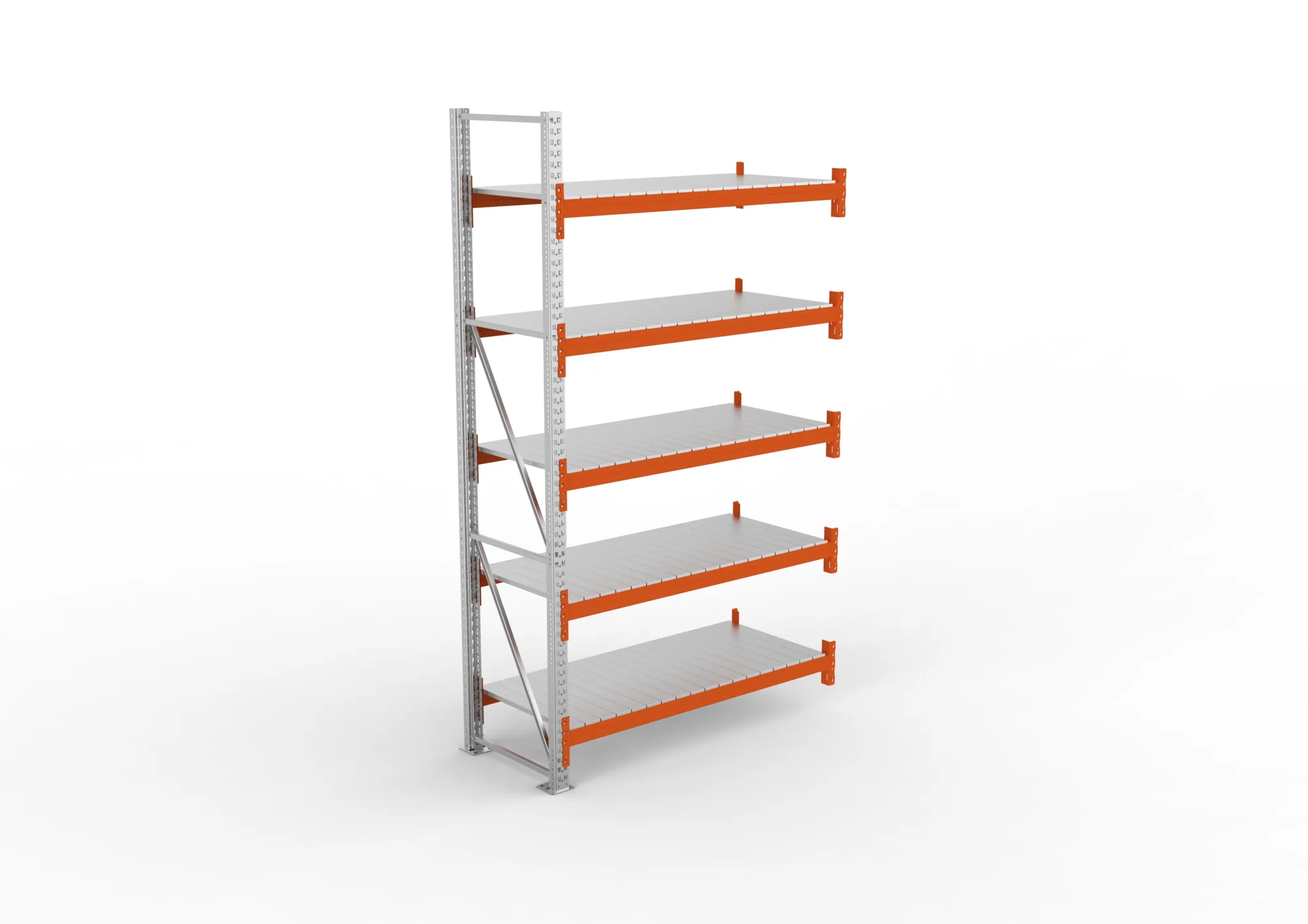 META MULTIPAL | Großfachregal | Anbauregal | 3300 x 1825 x 800 mm | Fachlast 1800 kg | 5 Ebenen | Stahlpaneele | verzinkt