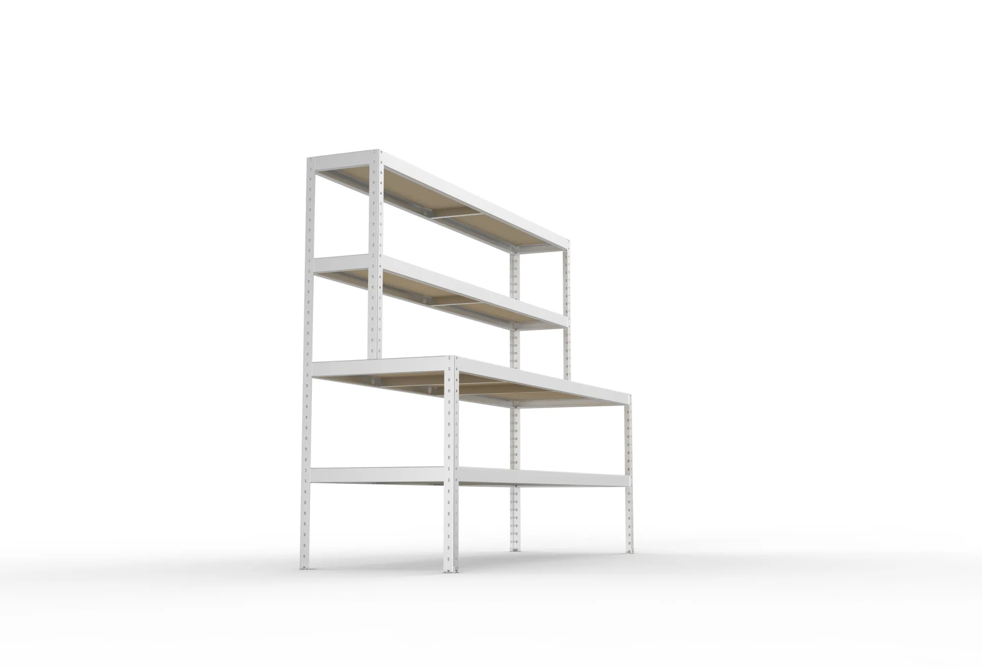 META SPEED-RACK | Packtisch | 1970 x 2500 x 800 mm | 4 Ebenen | verzinkt