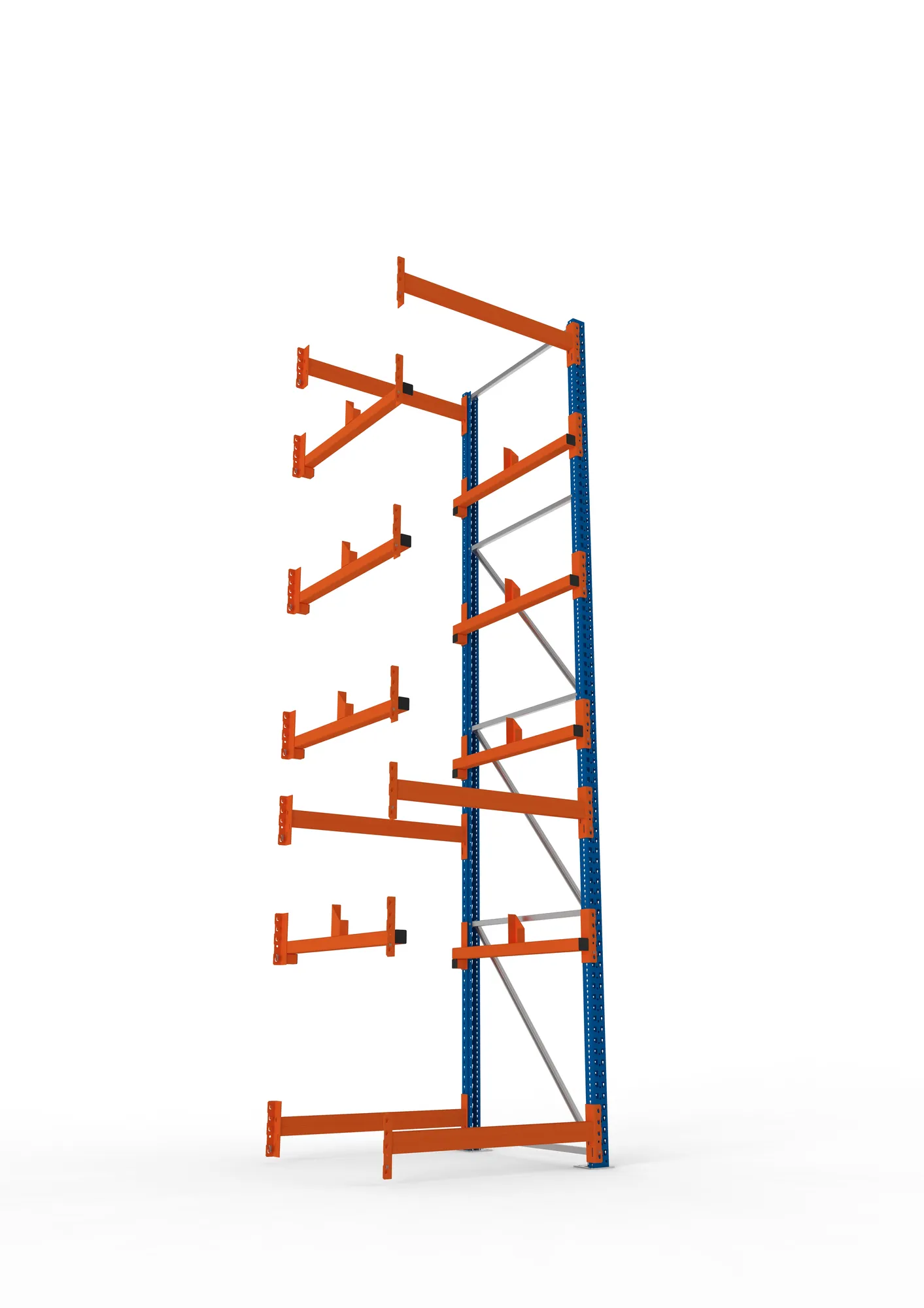 META MULTIPAL | Kabeltrommelregal | Anbauregal | 4400 x 1100 x 1100 mm | Feldlast 5500 kg | 2 Ebenen | Typ 1 | RAL 5010
