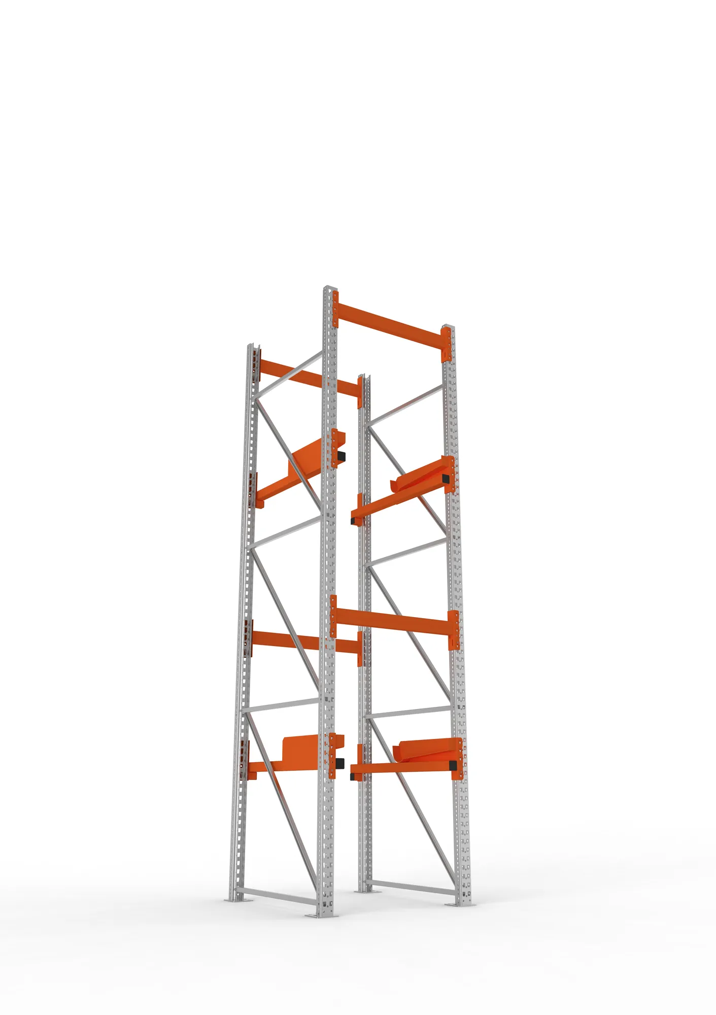 META MULTIPAL | Kabeltrommelregal | Grundregal | 3800 x 900 x 1100 mm | Feldlast 4000 kg | 2 Ebenen | Typ 2 | verzinkt