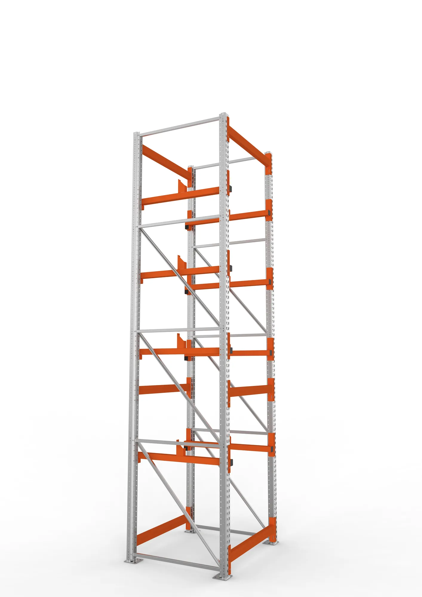 META MULTIPAL | Kabeltrommelregal | Grundregal | 4400 x 1100 x 1100 mm | Feldlast 5500 kg | 2 Ebenen | Typ 1 | verzinkt