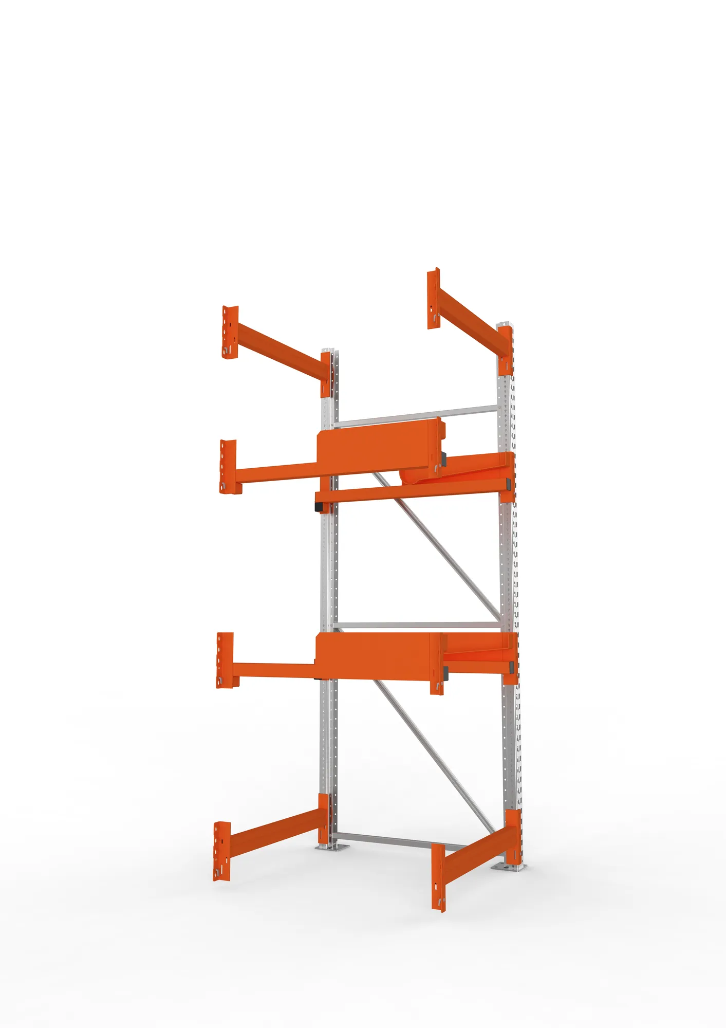 META MULTIPAL | Kabeltrommelregal | Anbauregal | 2700 x 900 x 1100 mm | Feldlast 4000 kg | 2 Ebenen | Typ 2 | verzinkt