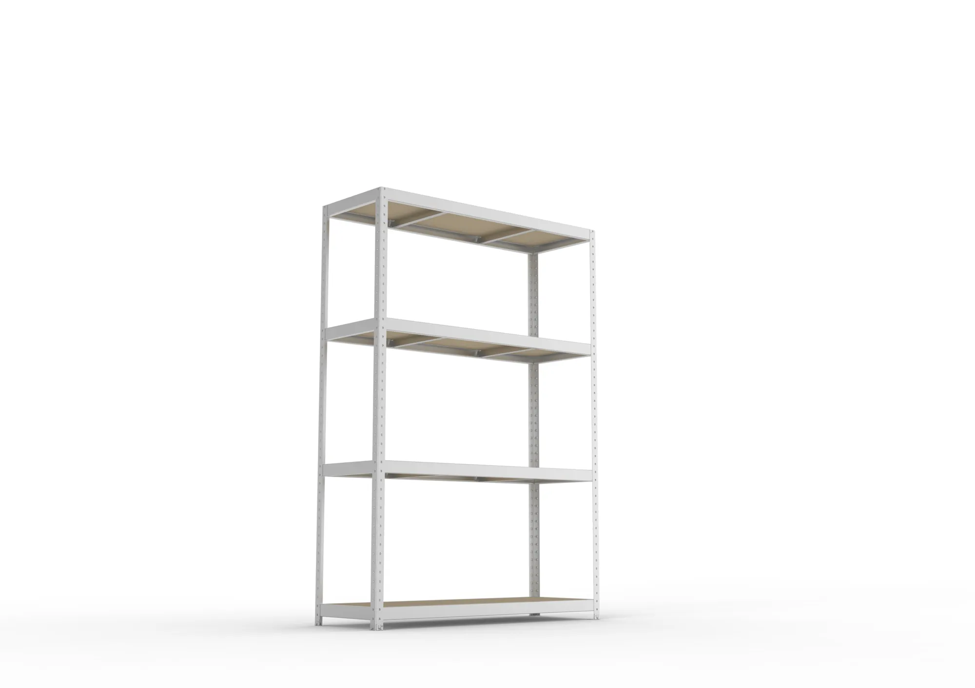 META SPEED-RACK Weitspannregal | Komplettregal | 2470 x 1700 x 600 mm | Fachlast 500 kg | Spanplattenböden | 4 Ebenen