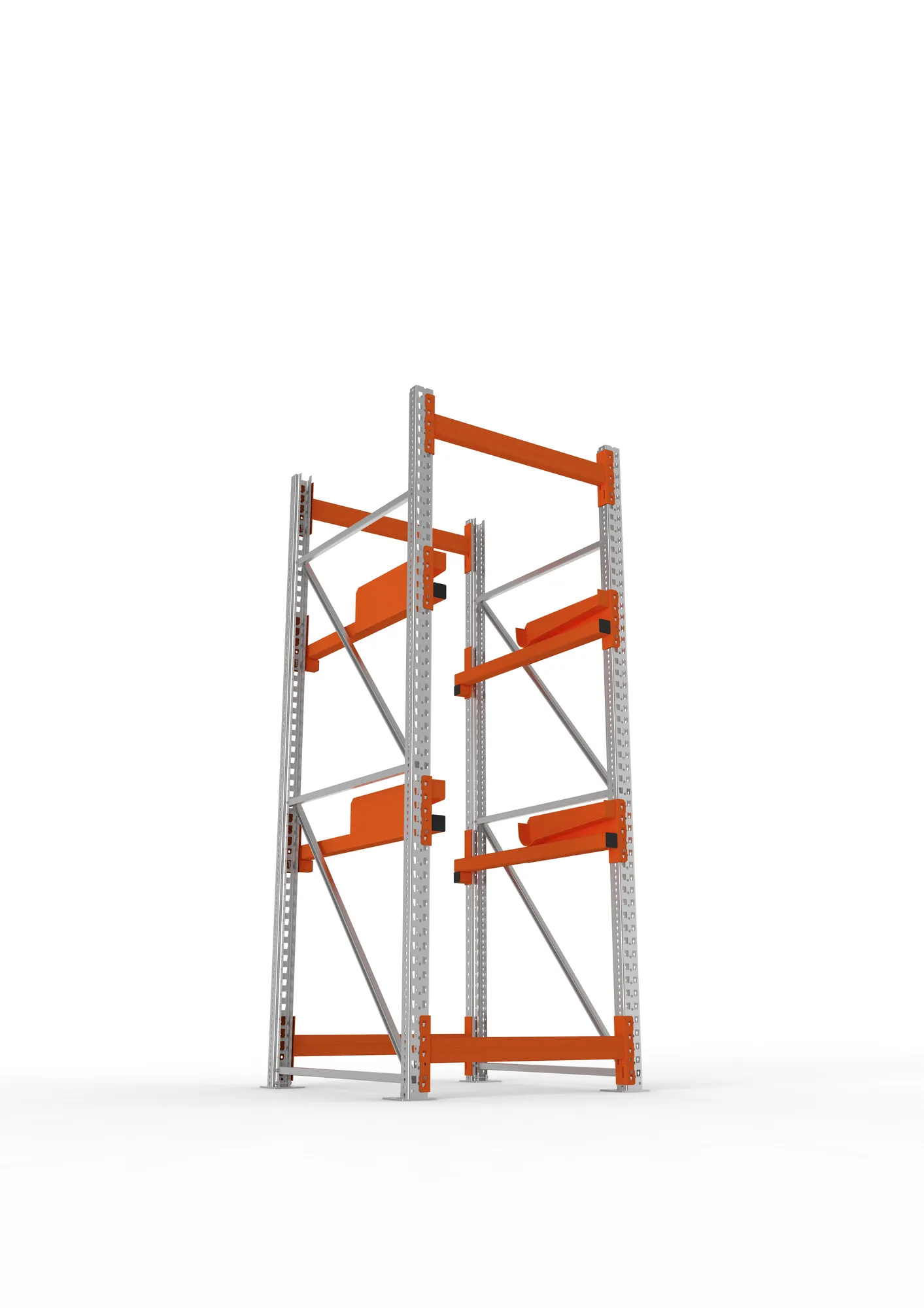 META MULTIPAL | Kabeltrommelregal | Grundregal | 2700 x 900 x 1100 mm | Feldlast 4000 kg | 2 Ebenen | Typ 2 | verzinkt