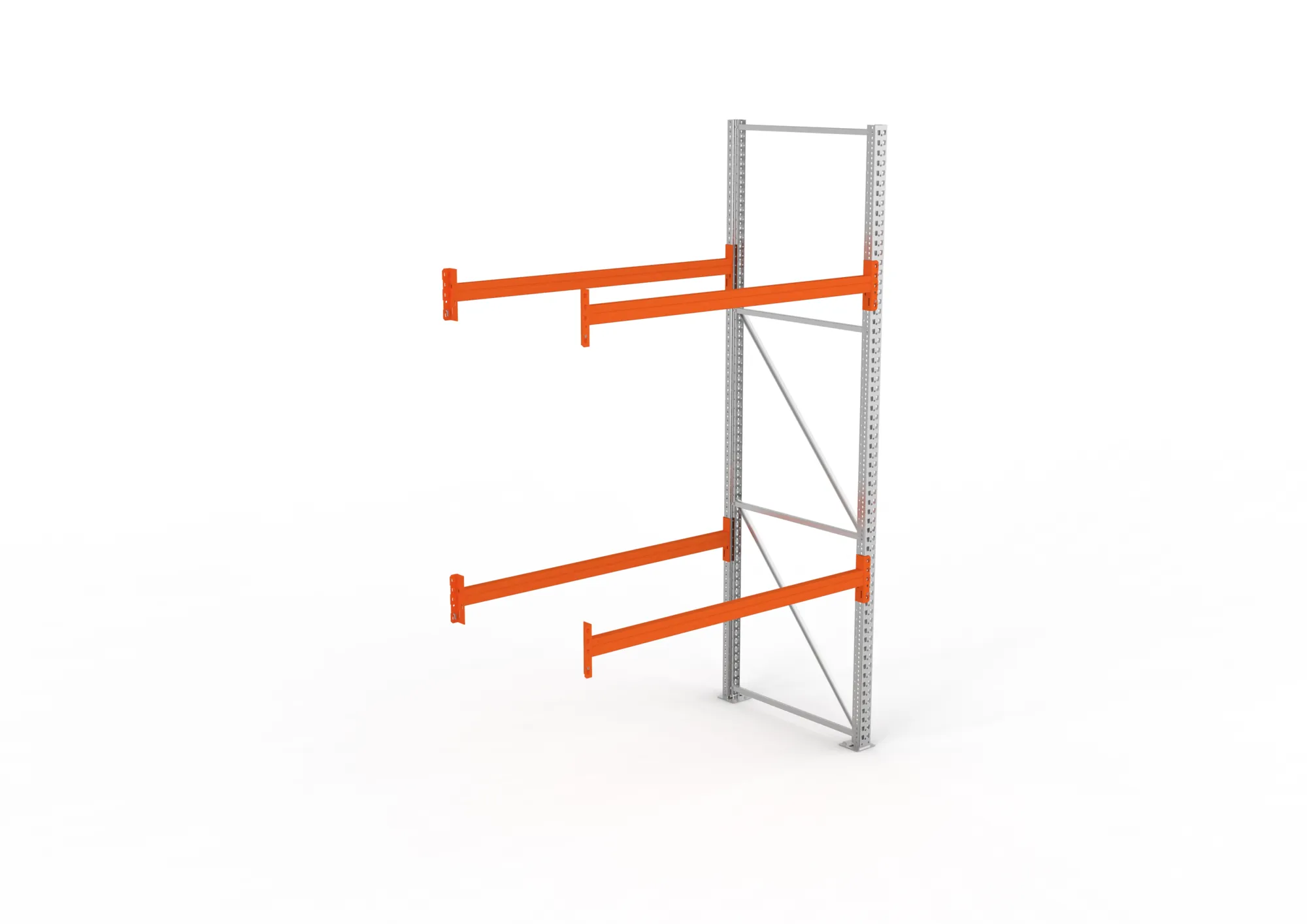 META MULTIPAL | Palettenregal | Anbauregal | 3300 x 1825 x 1100 mm | Fachlast 1100 kg | 3 Ebenen | 6 Paletten | verzinkt