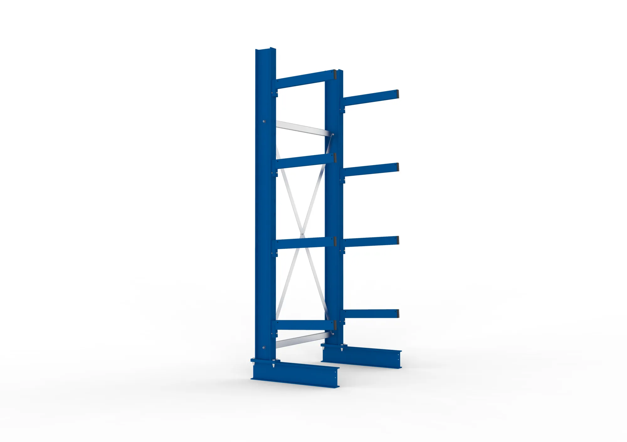 META MULTISTRONG M | Kragarmregal | Grundregal | 2500 x 1000 x 500 mm | Armlast 430 kg | einseitig | 4+1 Ebenen