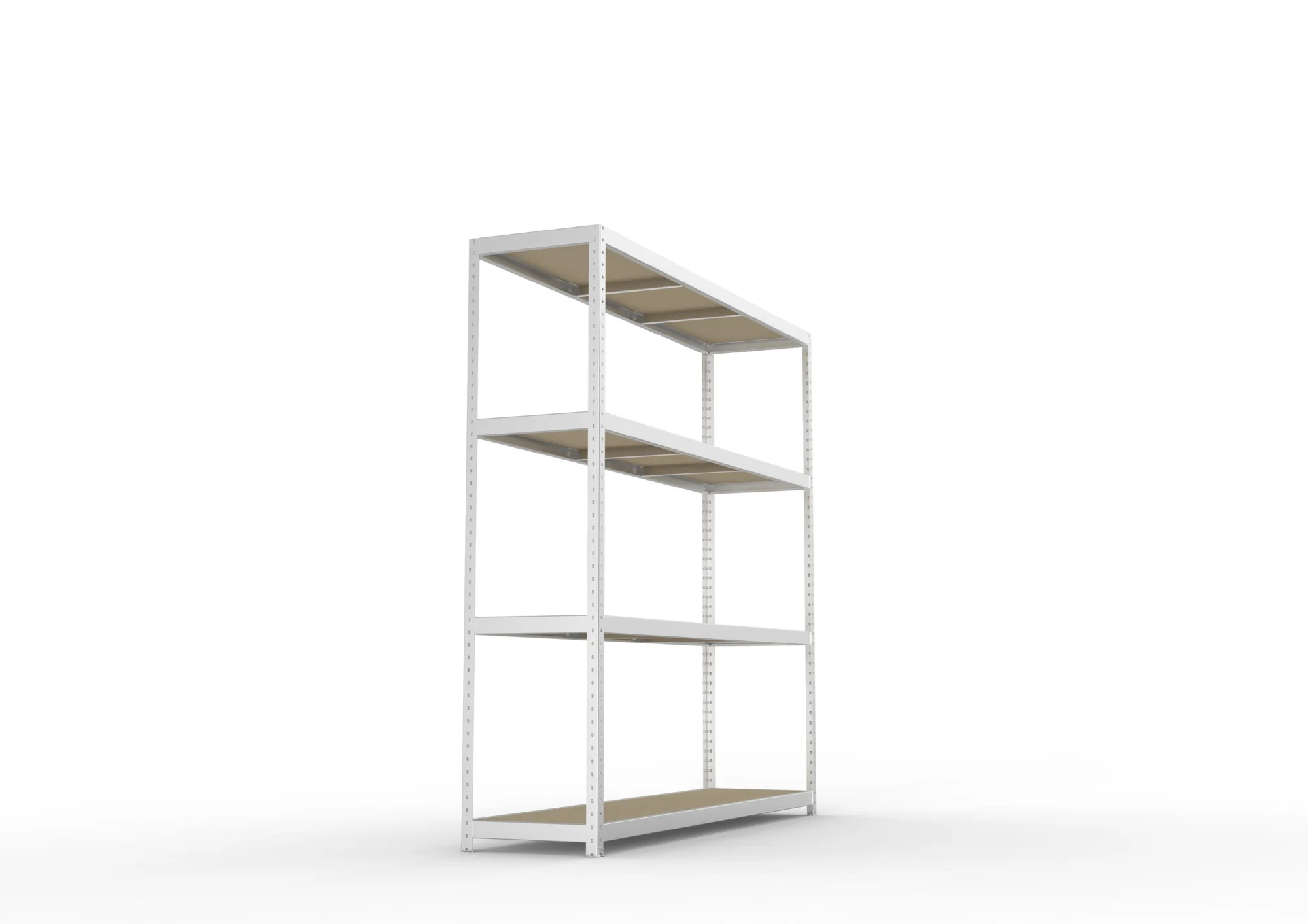 META SPEED-RACK Weitspannregal | Komplettregal | 2470 x 2500 x 600 mm | Fachlast 400 kg | Spanplattenböden | 4 Ebenen