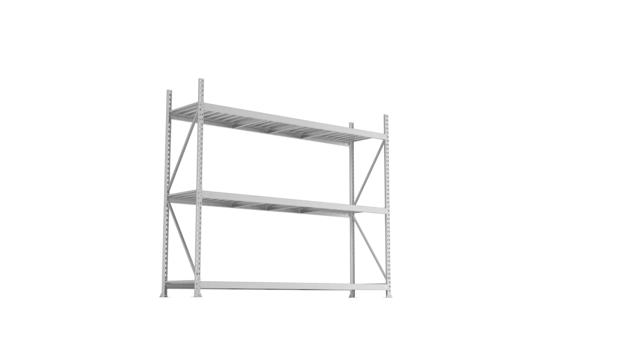 META MINI-RACK Weitspannregal | Grundregal | 2200 x 2600 x 650 mm | Fachlast 490 kg | Stahlpaneelböden | 3 Ebenen