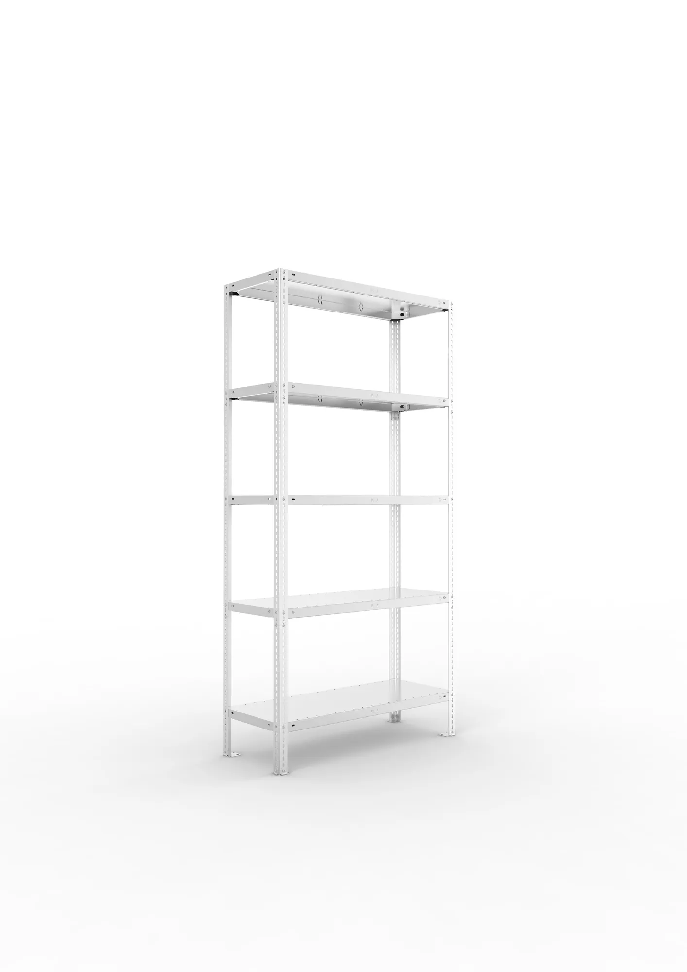 META FIX | Fachbodenregal | Grundregal | 2000 x 1000 x 400 mm | Fachlast 150 kg | 5 Ebenen | verzinkt