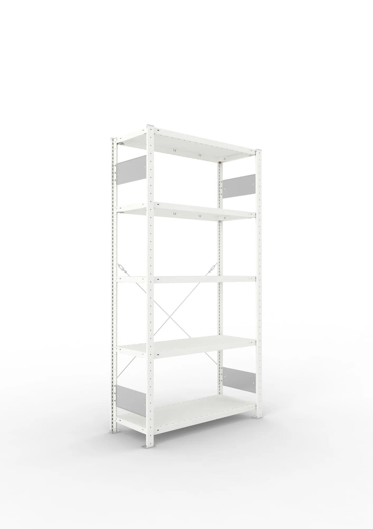 META CLIP S3 | Fachbodenregal | Grundregal | 2000 x 1000 x 400 mm | Fachlast 150 kg | 4+1 Ebenen | RAL 7035